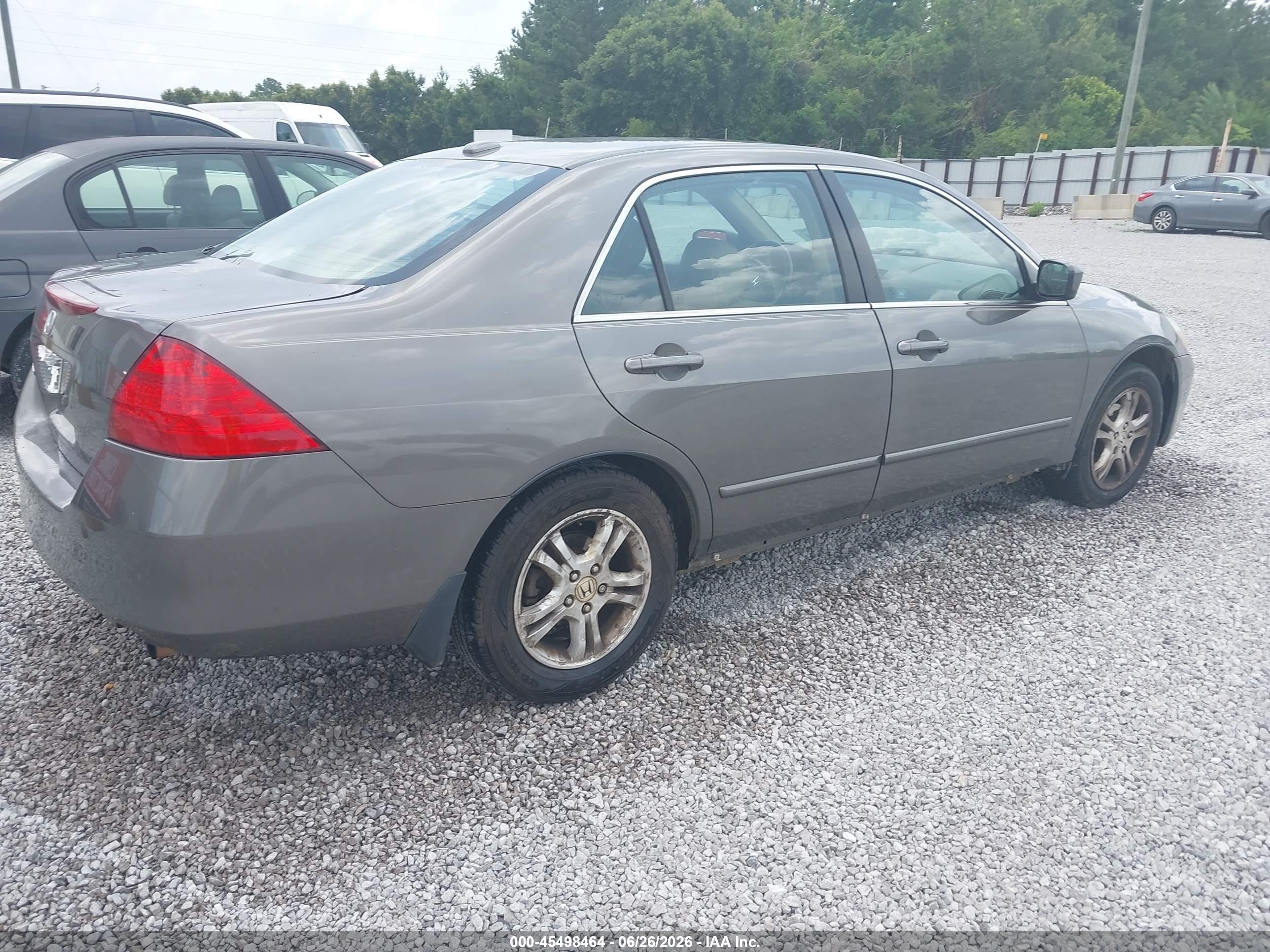 2007 Honda Accord 2.4 Ex Gray vin: 1HGCM56807A024395