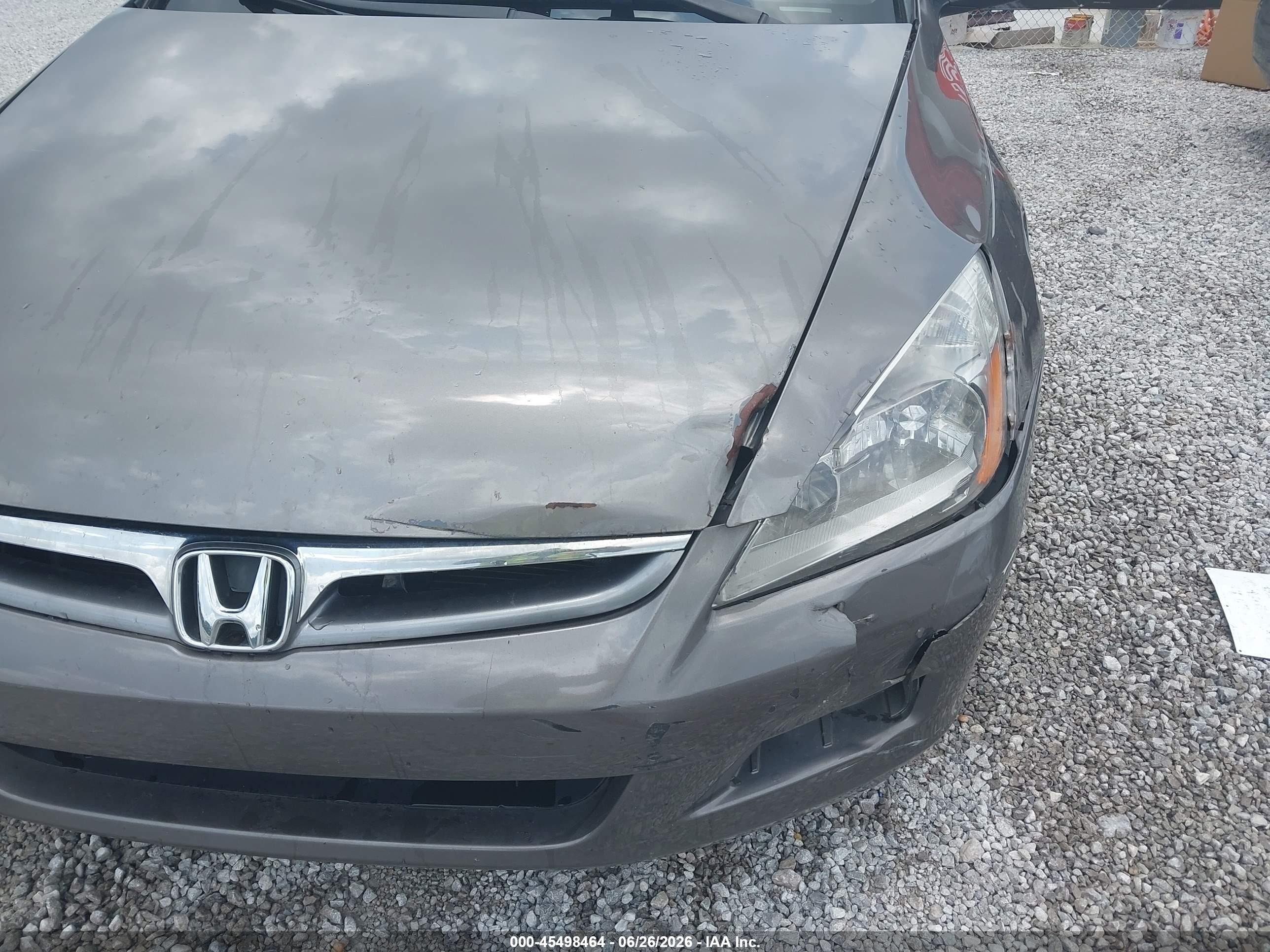 2007 Honda Accord 2.4 Ex Gray vin: 1HGCM56807A024395