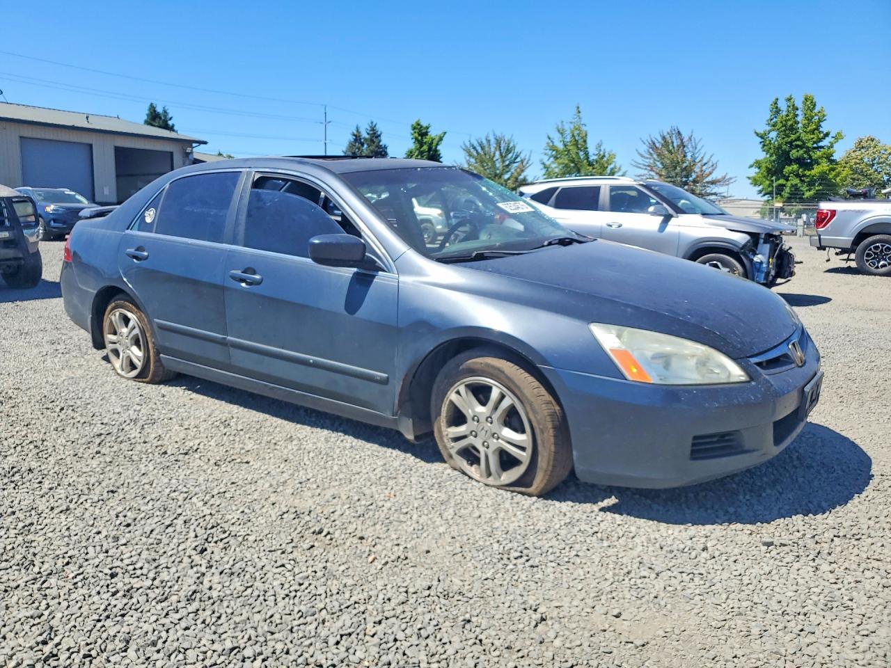 2007 Honda Accord Ex Gray vin: 1HGCM56807A042816