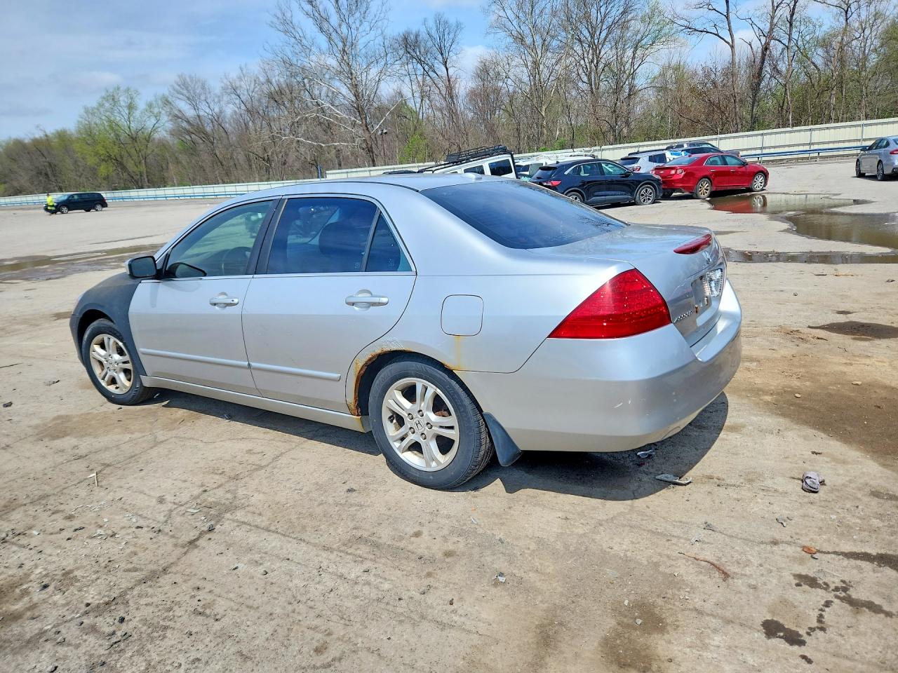 2007 Honda Accord Ex Серебряный vin: 1HGCM56807A059647