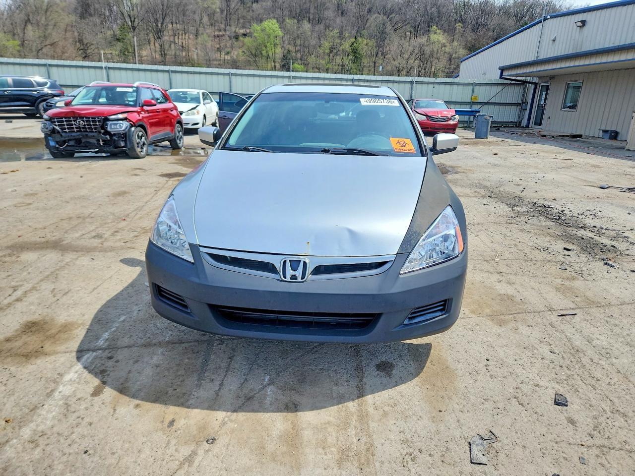 2007 Honda Accord Ex Серебряный vin: 1HGCM56807A059647