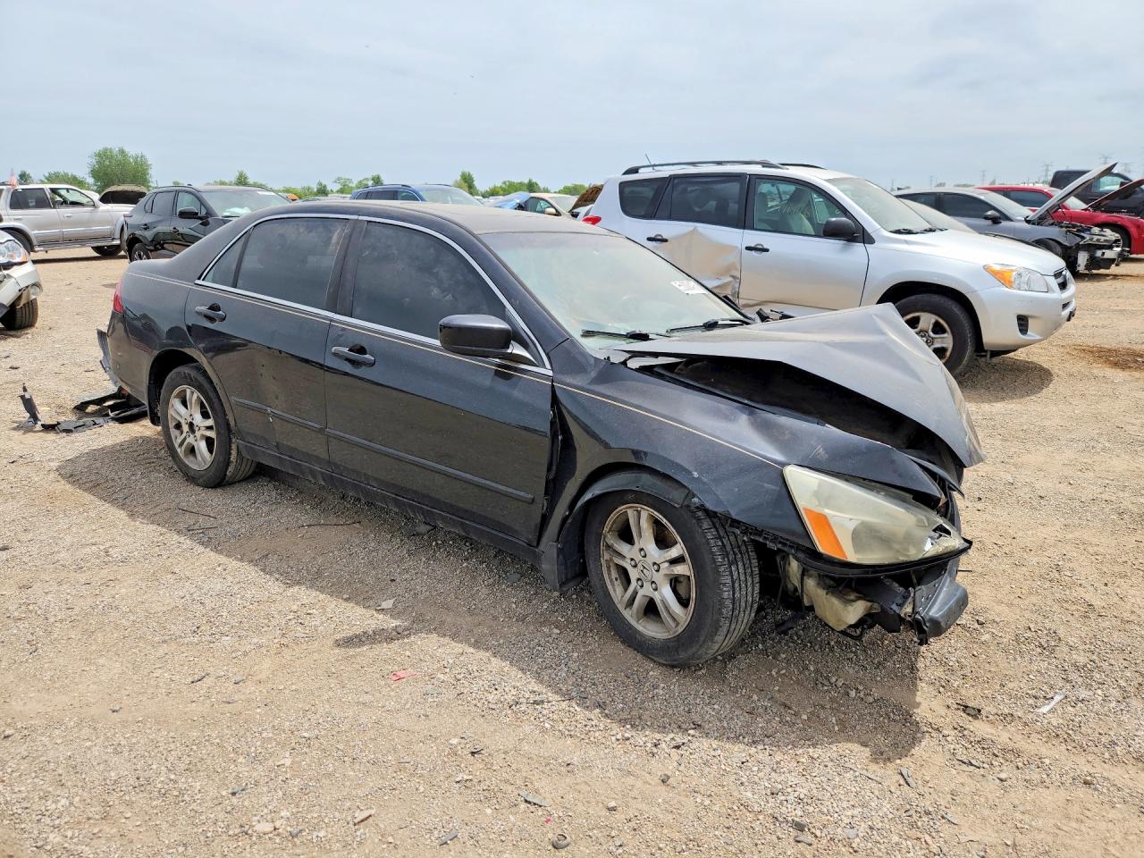 2007 Honda Accord Ex Black vin: 1HGCM56807A098996