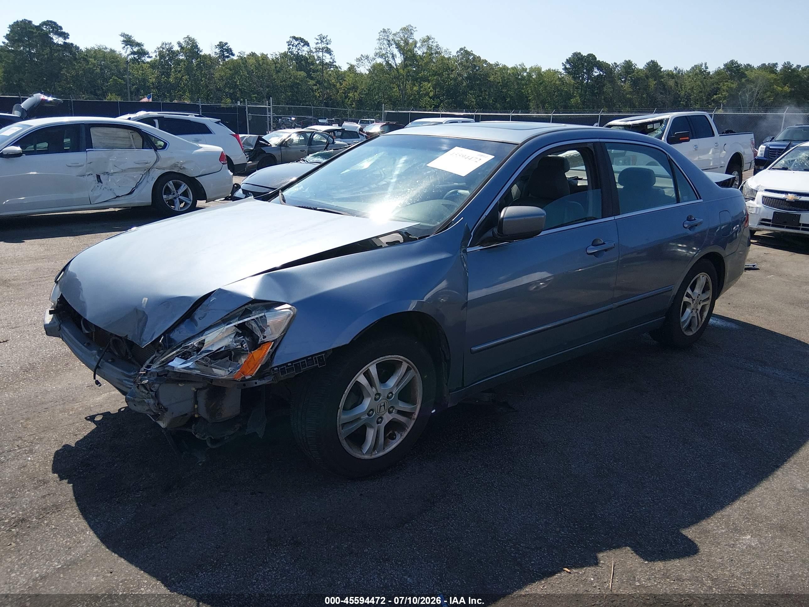 2007 Honda Accord 2.4 Ex Silver vin: 1HGCM56807A100746