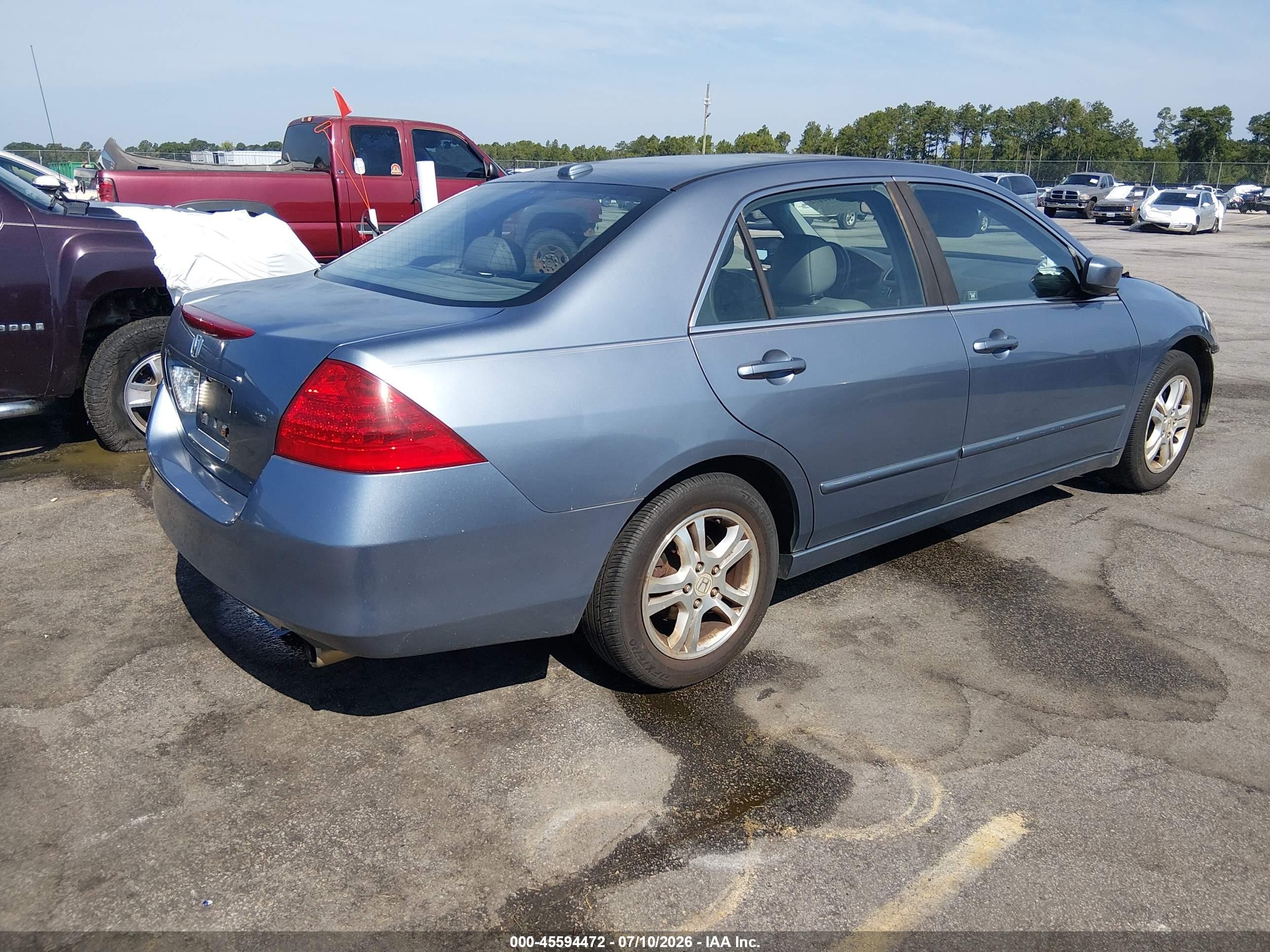 2007 Honda Accord 2.4 Ex Silver vin: 1HGCM56807A100746
