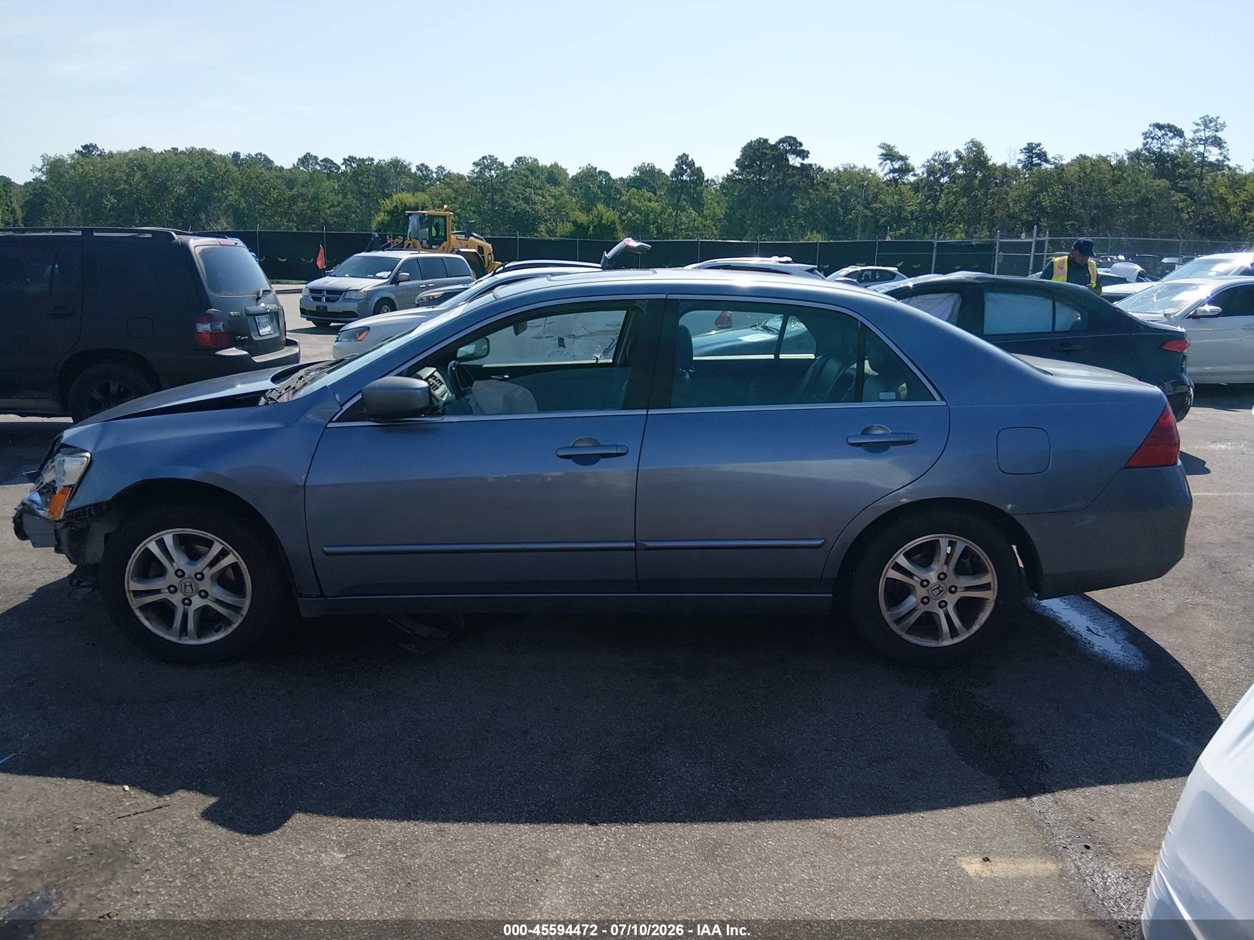 2007 Honda Accord 2.4 Ex Silver vin: 1HGCM56807A100746