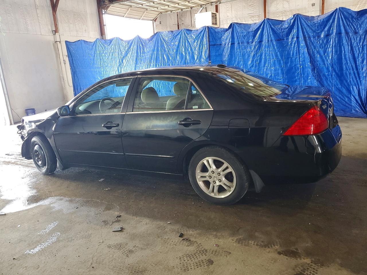 2007 Honda Accord Black vin: 1HGCM56807A103498