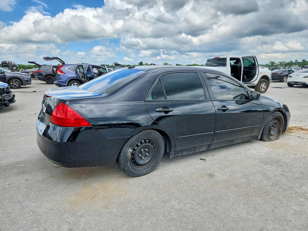 2007 Honda Accord Black vin: 1HGCM56807A175351