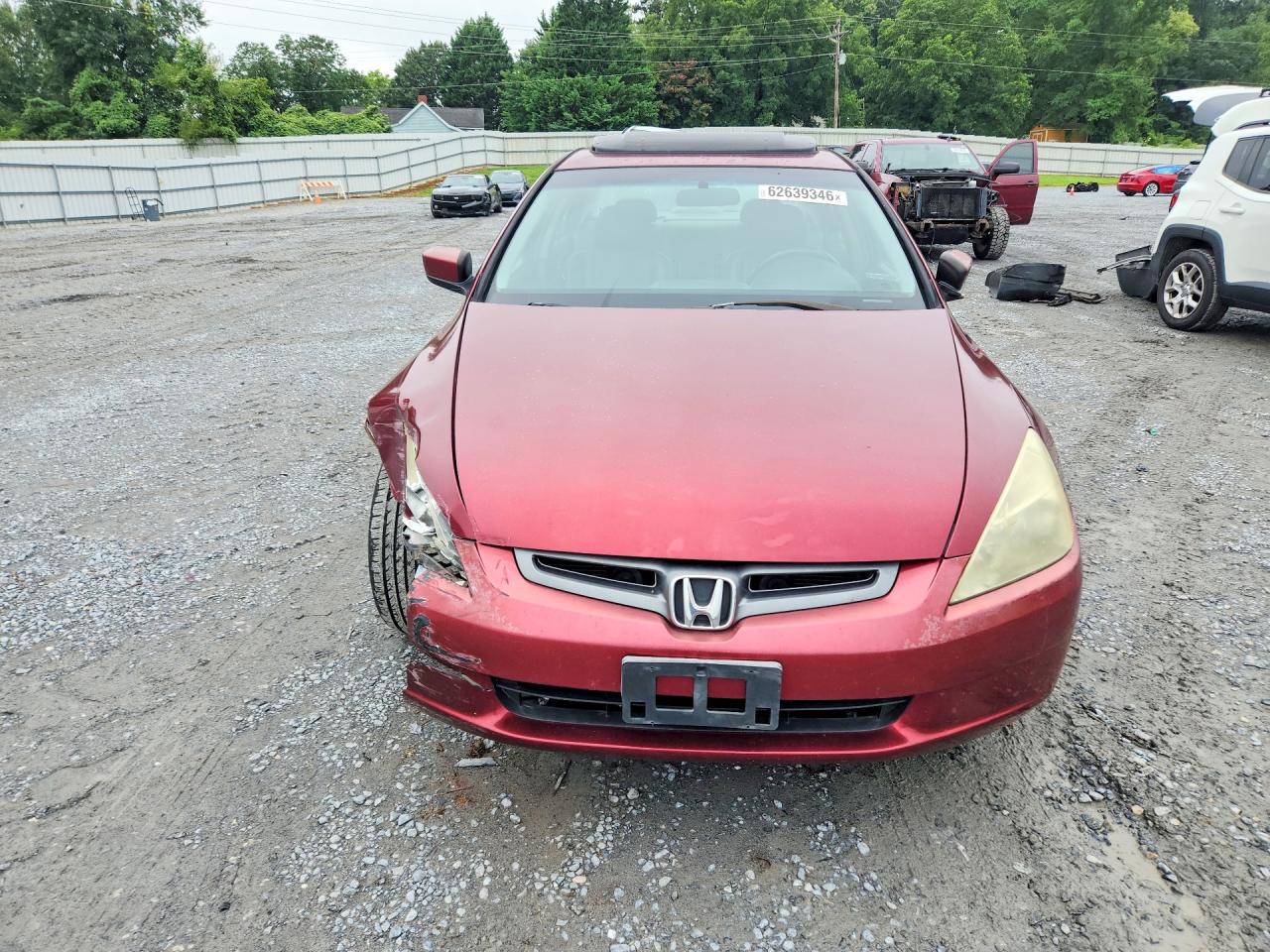 2005 Honda Accord Ex Burgundy vin: 1HGCM56815A185559