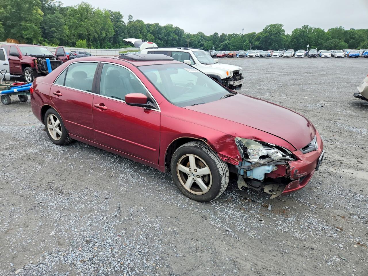 2005 Honda Accord Ex Burgundy vin: 1HGCM56815A185559