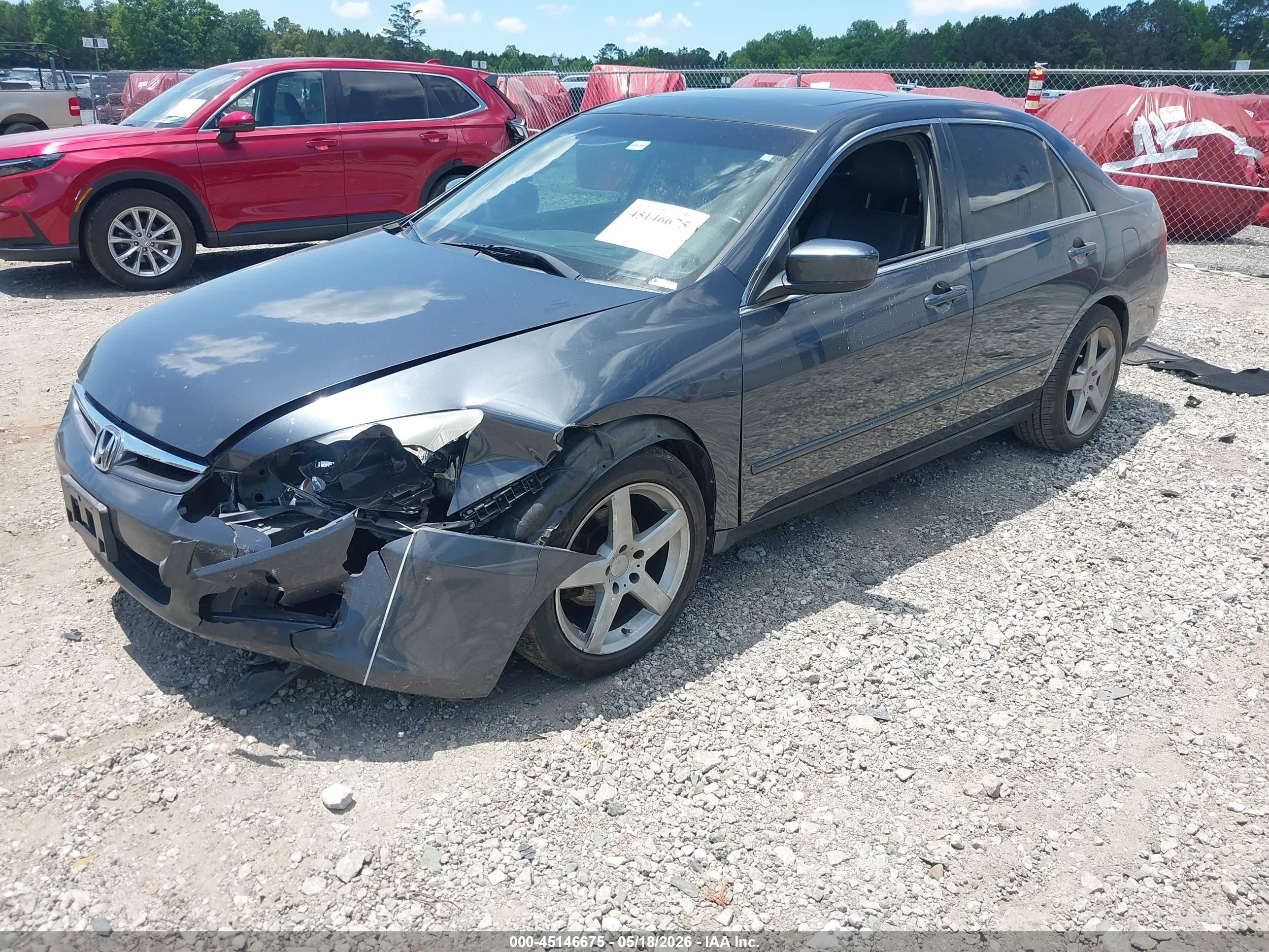 2006 Honda Accord 2.4 Ex Gray vin: 1HGCM56816A077752