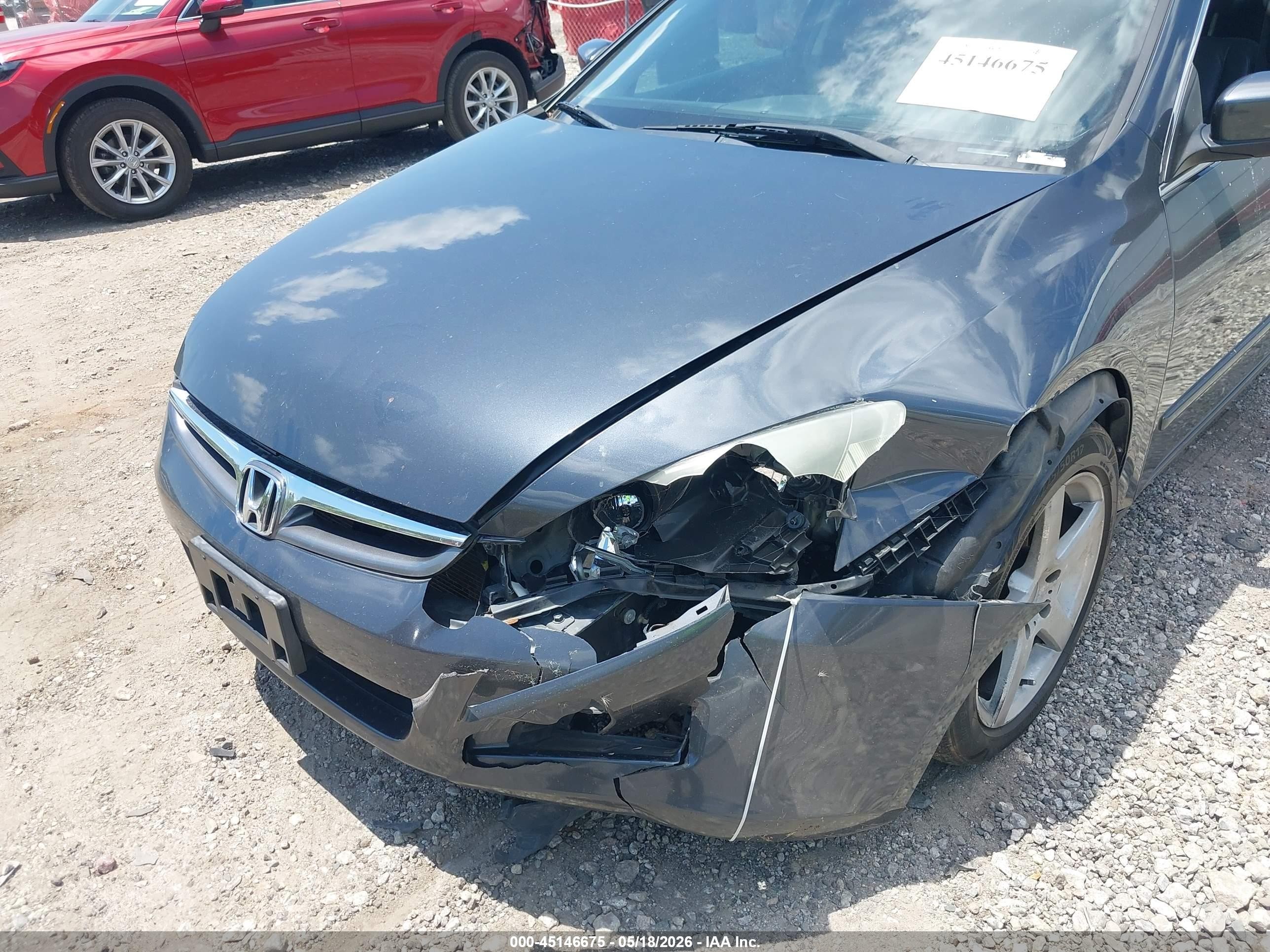2006 Honda Accord 2.4 Ex Gray vin: 1HGCM56816A077752