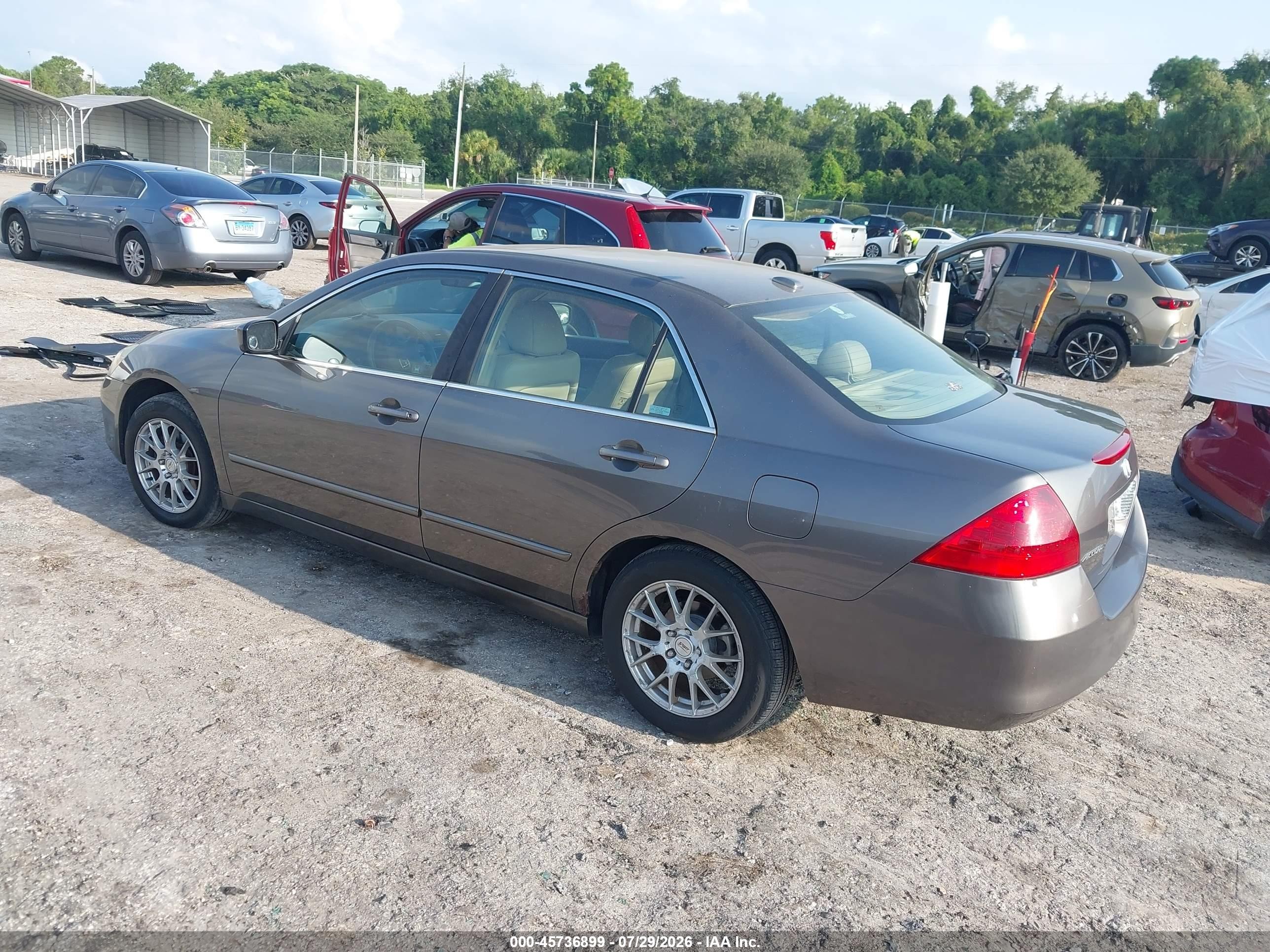 2006 Honda Accord 2.4 Ex Gray vin: 1HGCM56816A152644