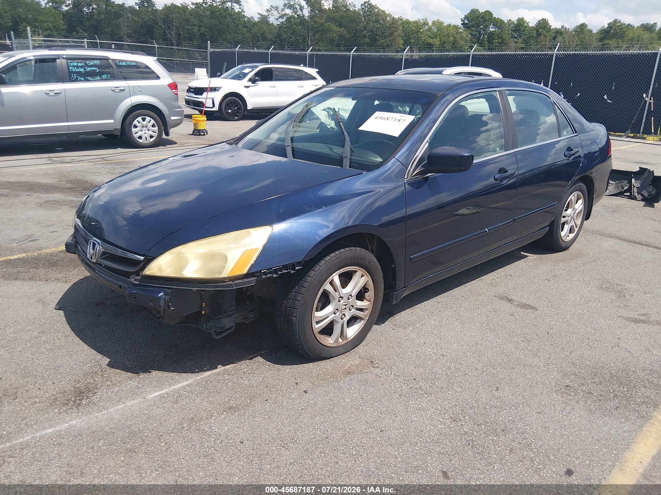 2006 Honda Accord 2.4 Ex Blue vin: 1HGCM56816A176328