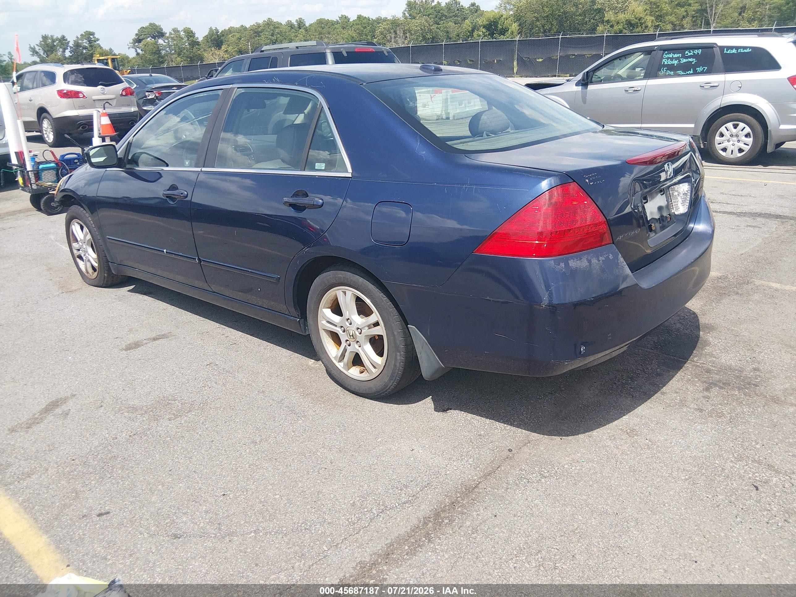 2006 Honda Accord 2.4 Ex Blue vin: 1HGCM56816A176328