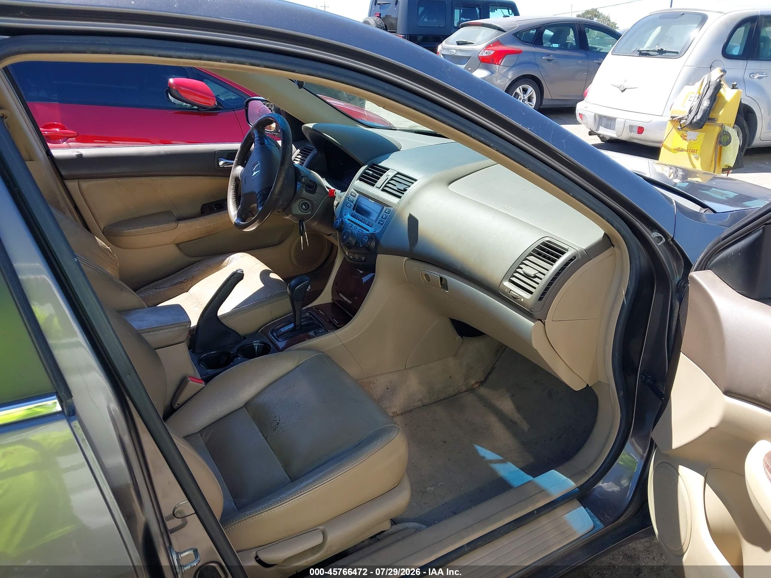 2007 Honda Accord 2.4 Ex Gray vin: 1HGCM56817A034563