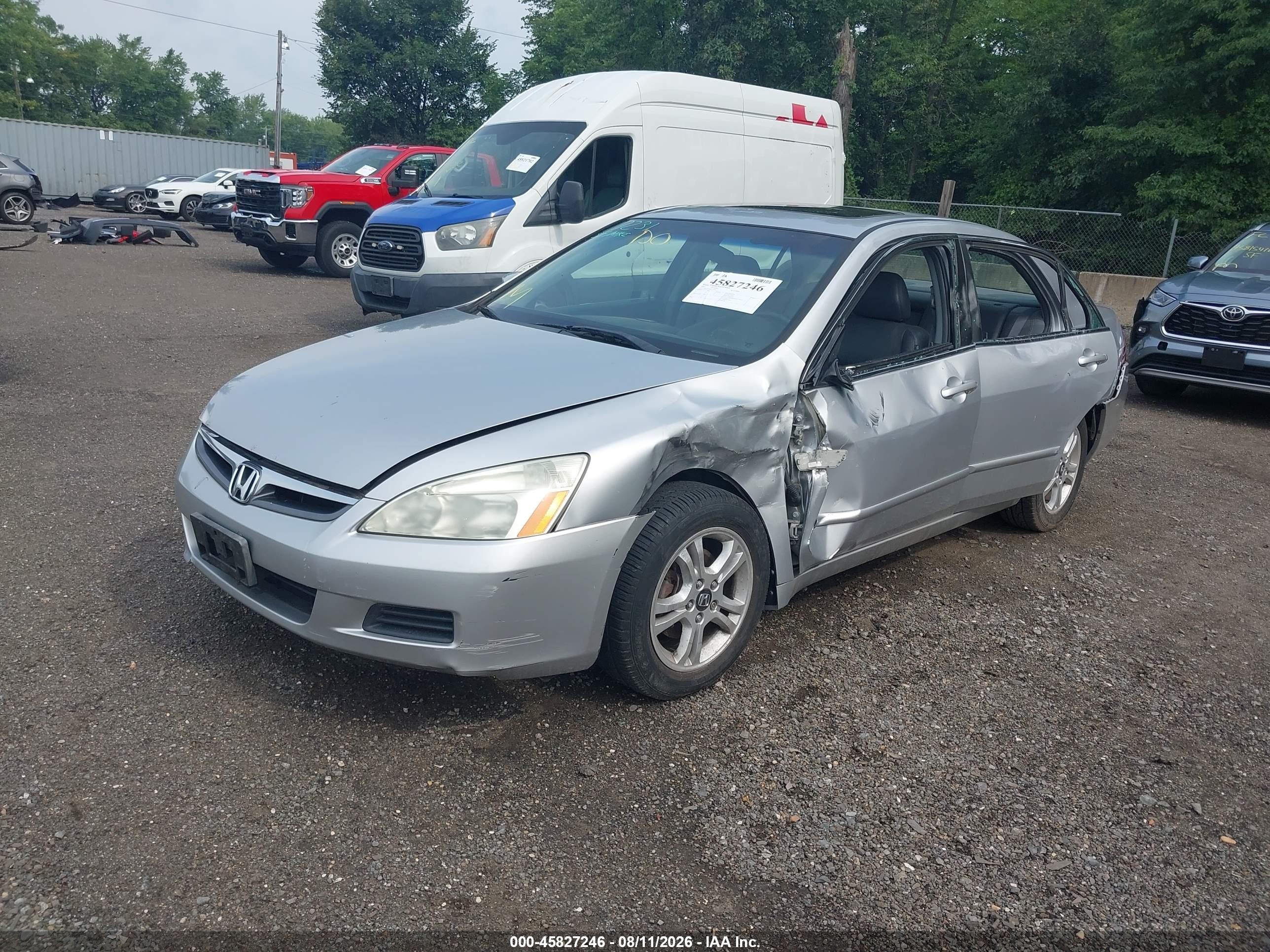 2007 Honda Accord 2.4 Ex Silver vin: 1HGCM56817A109472