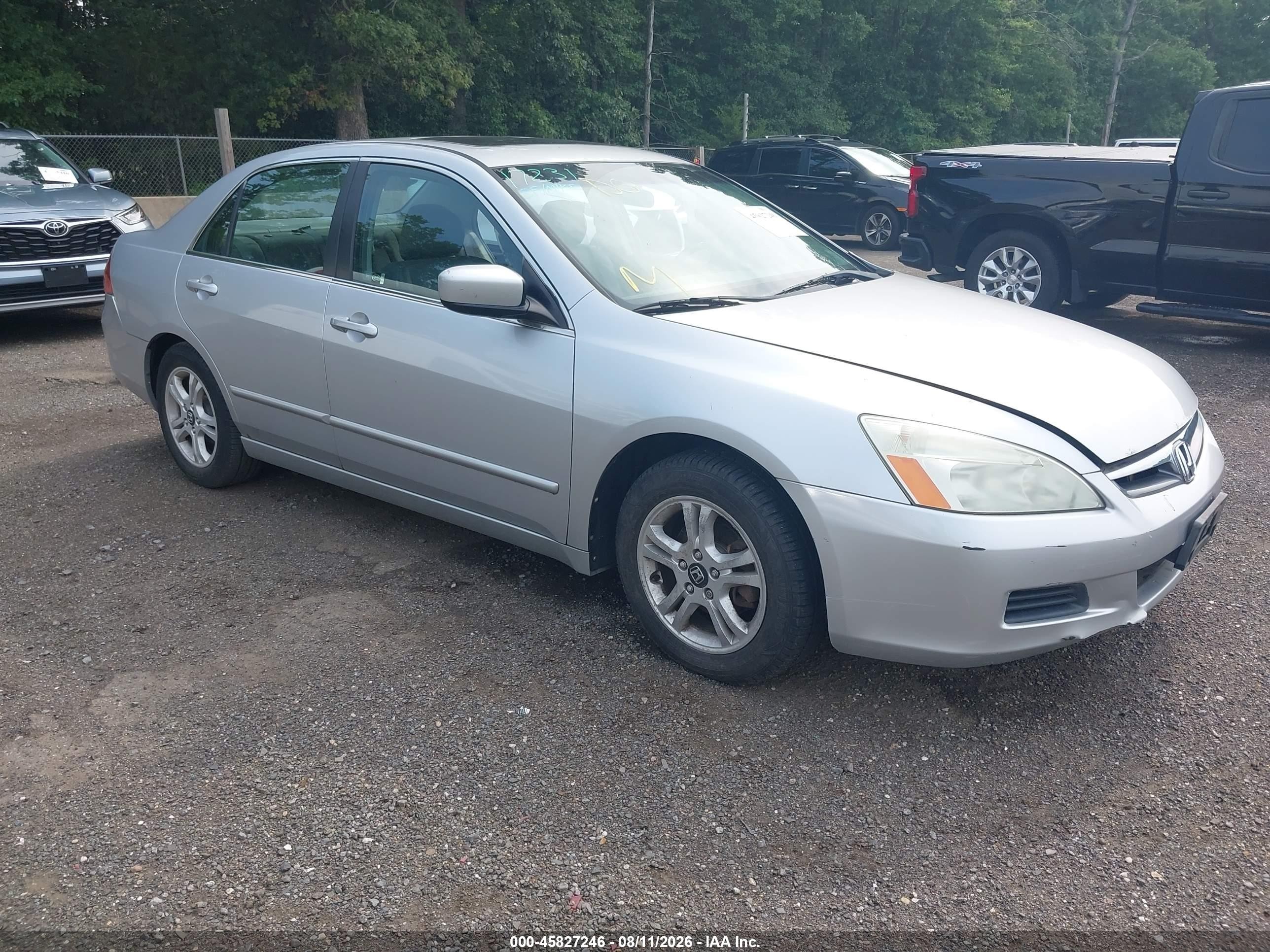 2007 Honda Accord 2.4 Ex Silver vin: 1HGCM56817A109472