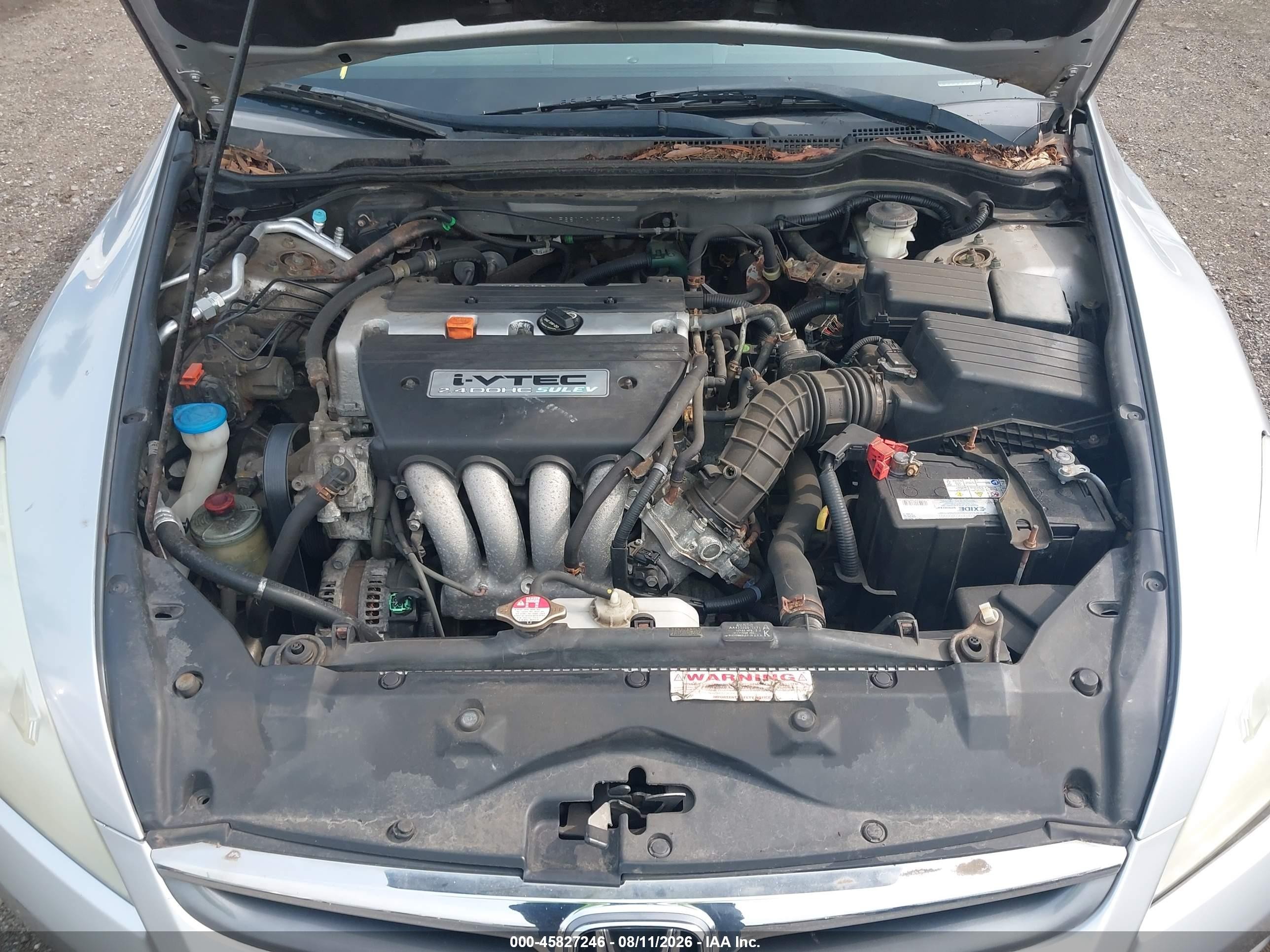 2007 Honda Accord 2.4 Ex Silver vin: 1HGCM56817A109472