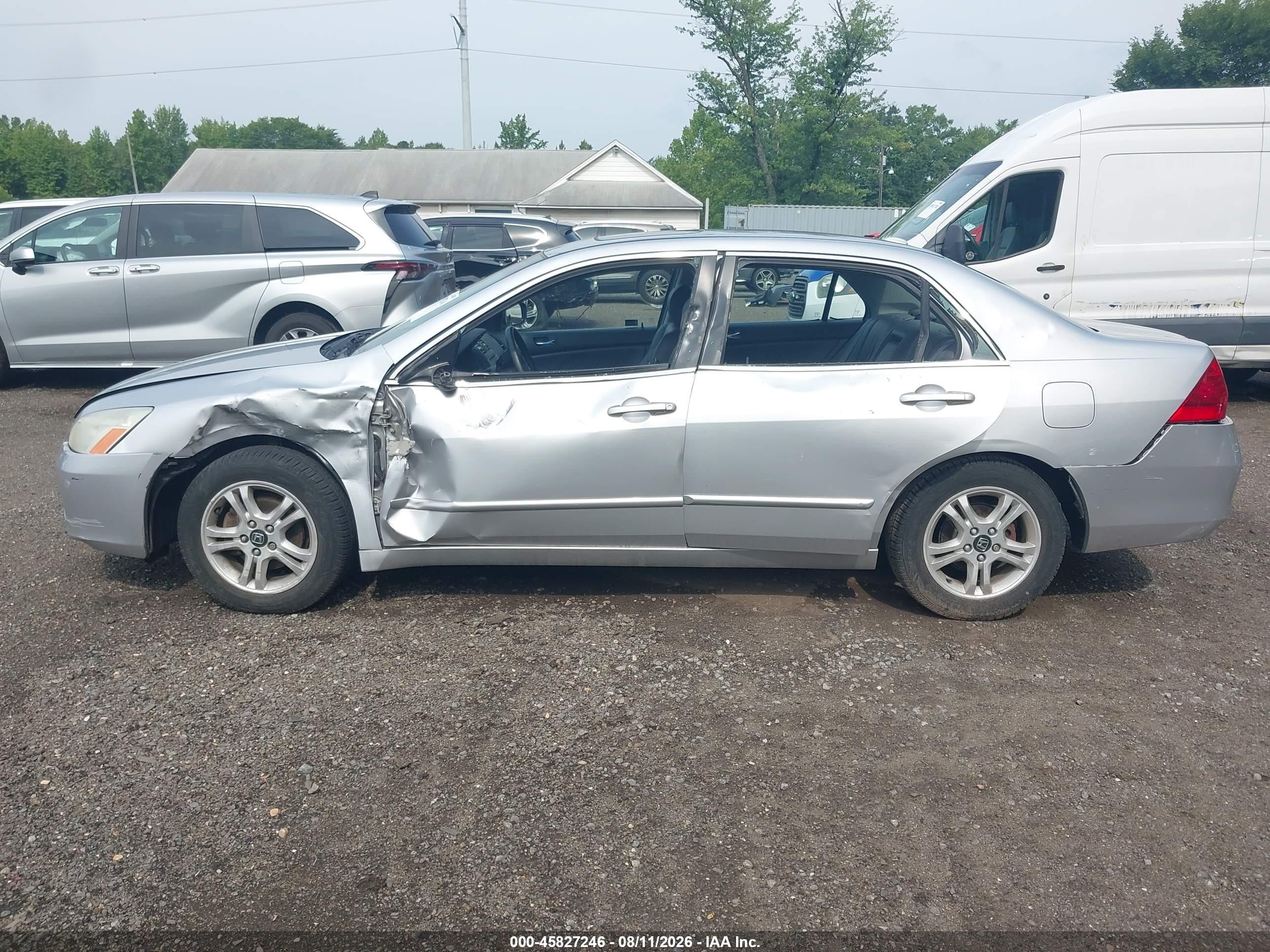2007 Honda Accord 2.4 Ex Silver vin: 1HGCM56817A109472