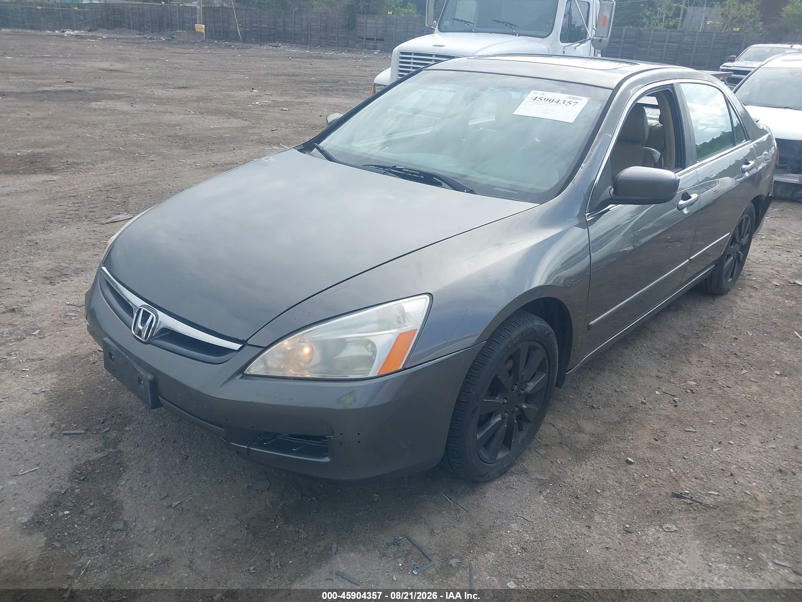 2007 Honda Accord 2.4 Ex Brown vin: 1HGCM56817A167274