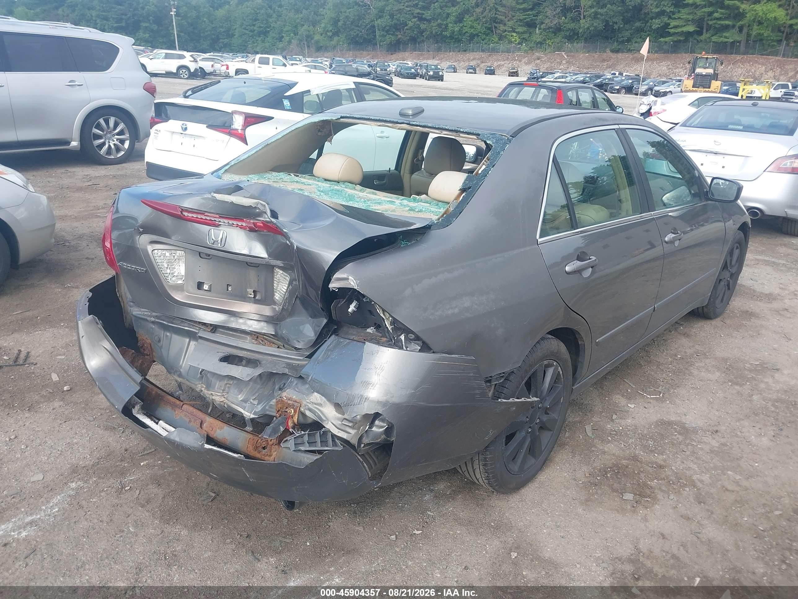 2007 Honda Accord 2.4 Ex Brown vin: 1HGCM56817A167274