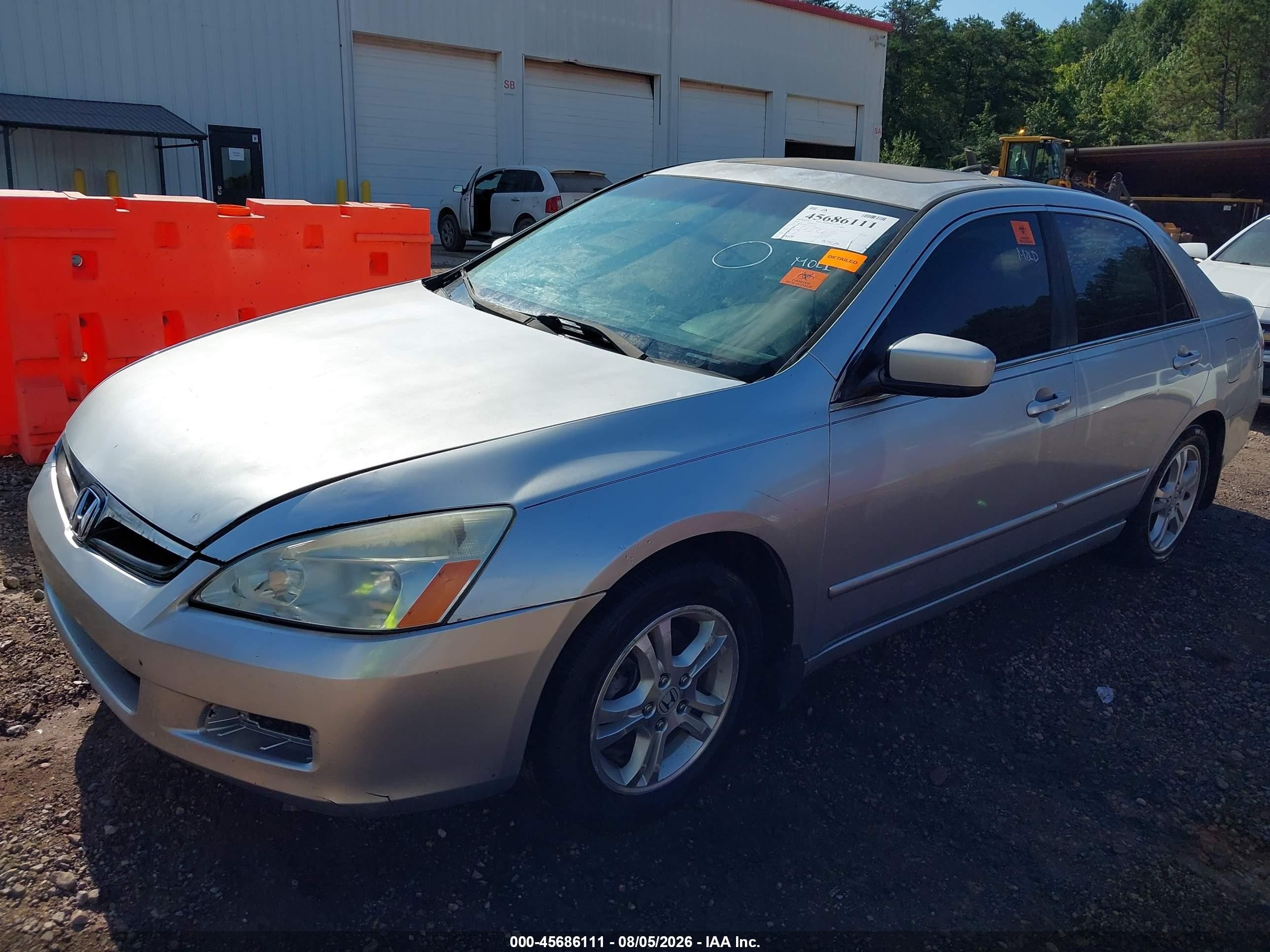2007 Honda Accord 2.4 Ex Silver vin: 1HGCM56817A174662