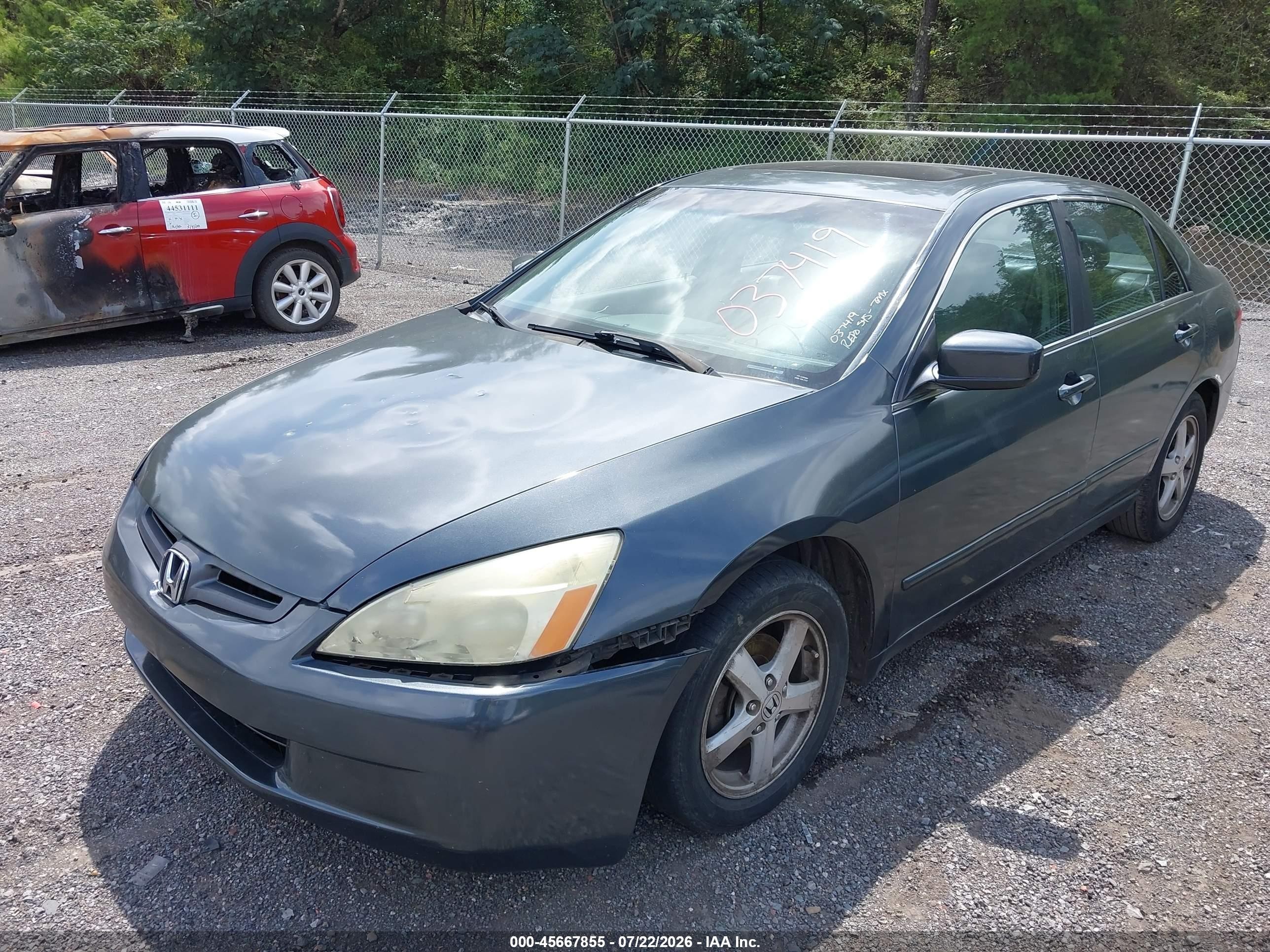 2005 Honda Accord 2.4 Ex Dark Blue vin: 1HGCM56825A037419