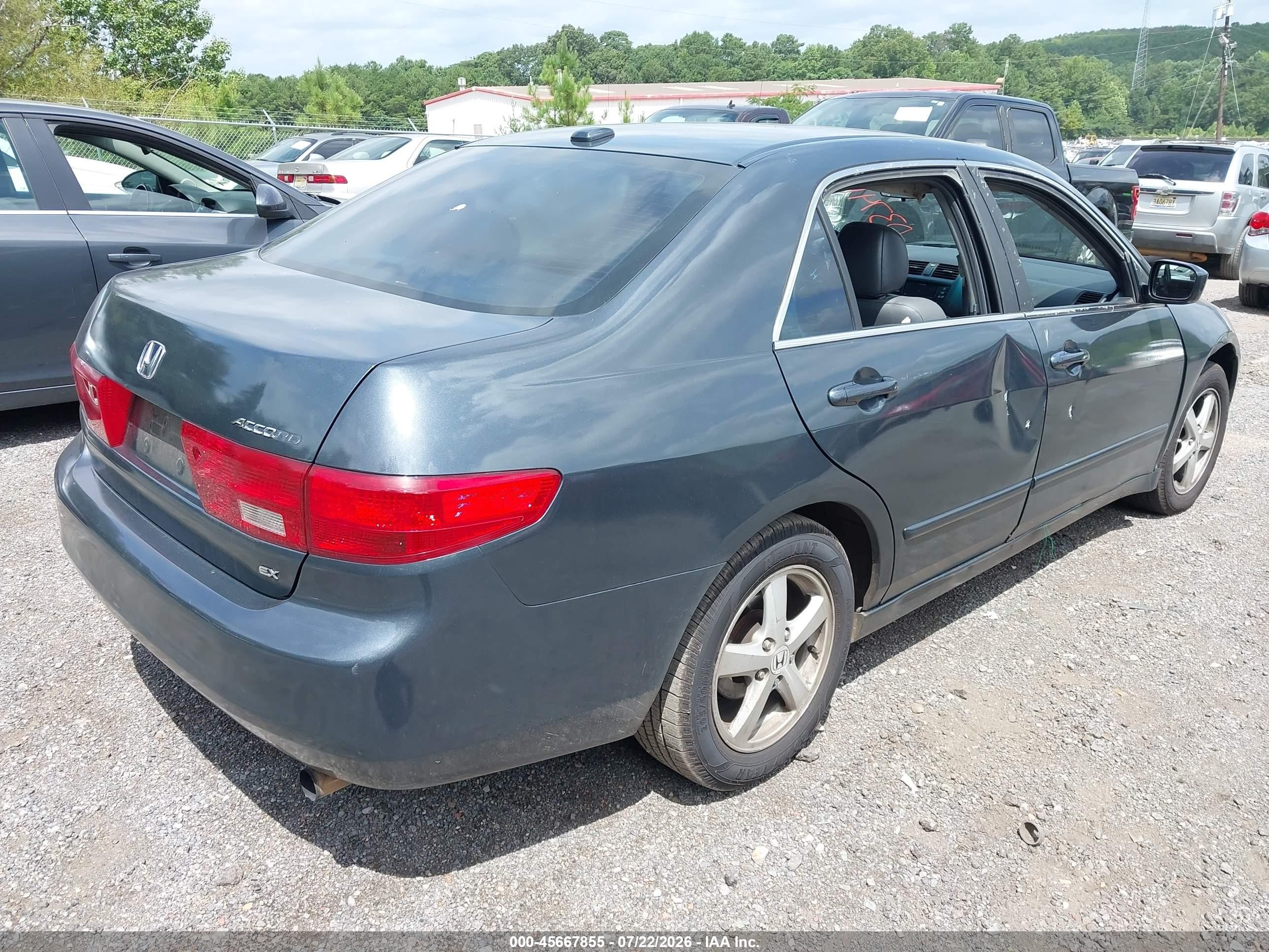 2005 Honda Accord 2.4 Ex Dark Blue vin: 1HGCM56825A037419