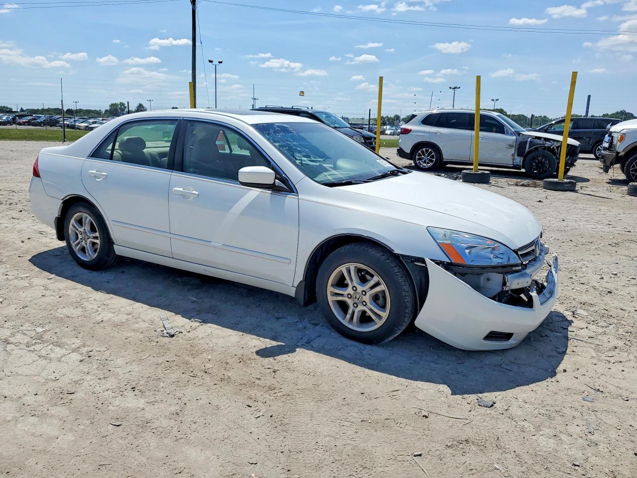2006 Honda Accord Ex White vin: 1HGCM56826A011341
