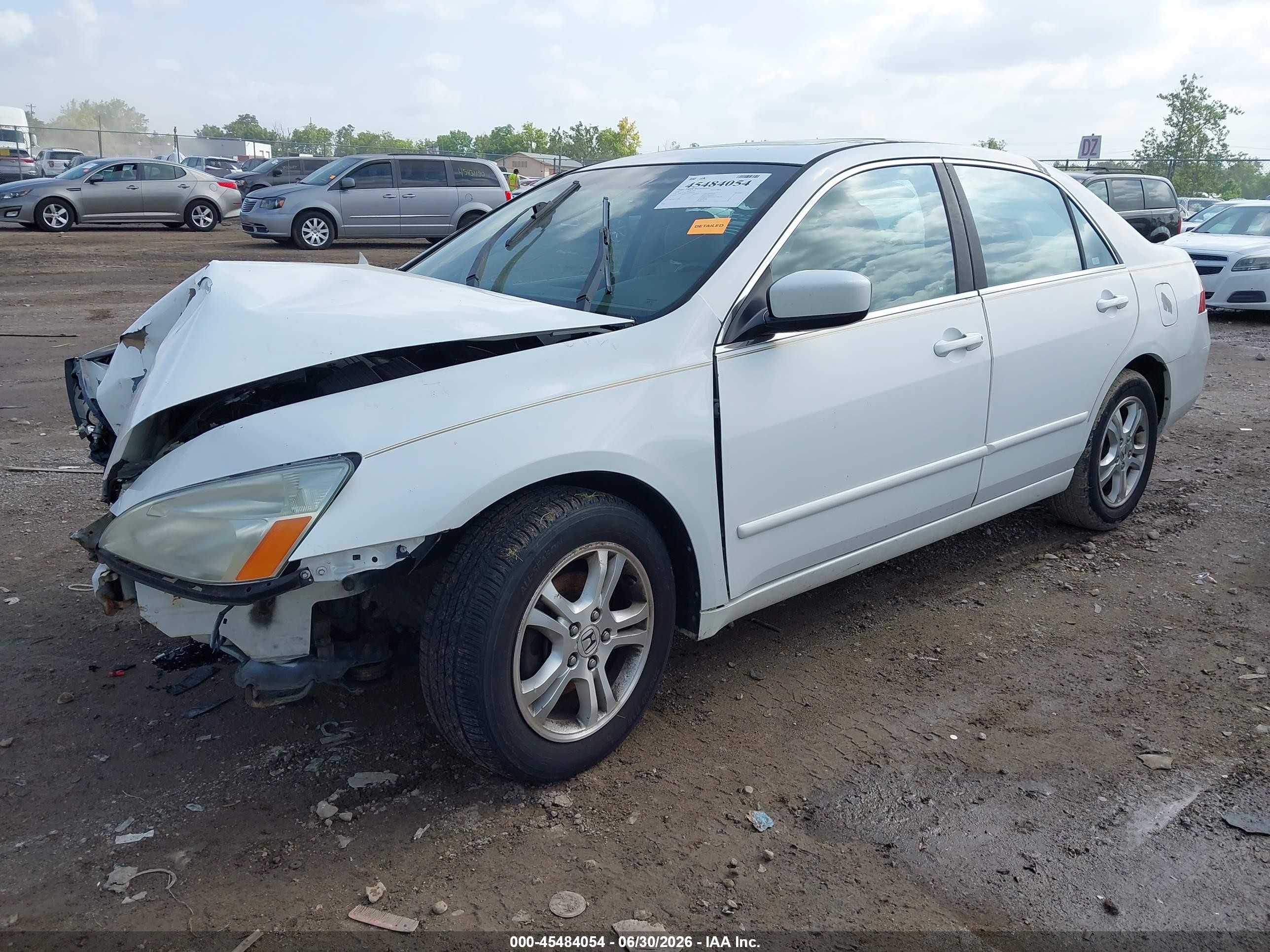 2006 Honda Accord 2.4 Ex White vin: 1HGCM56826A140776