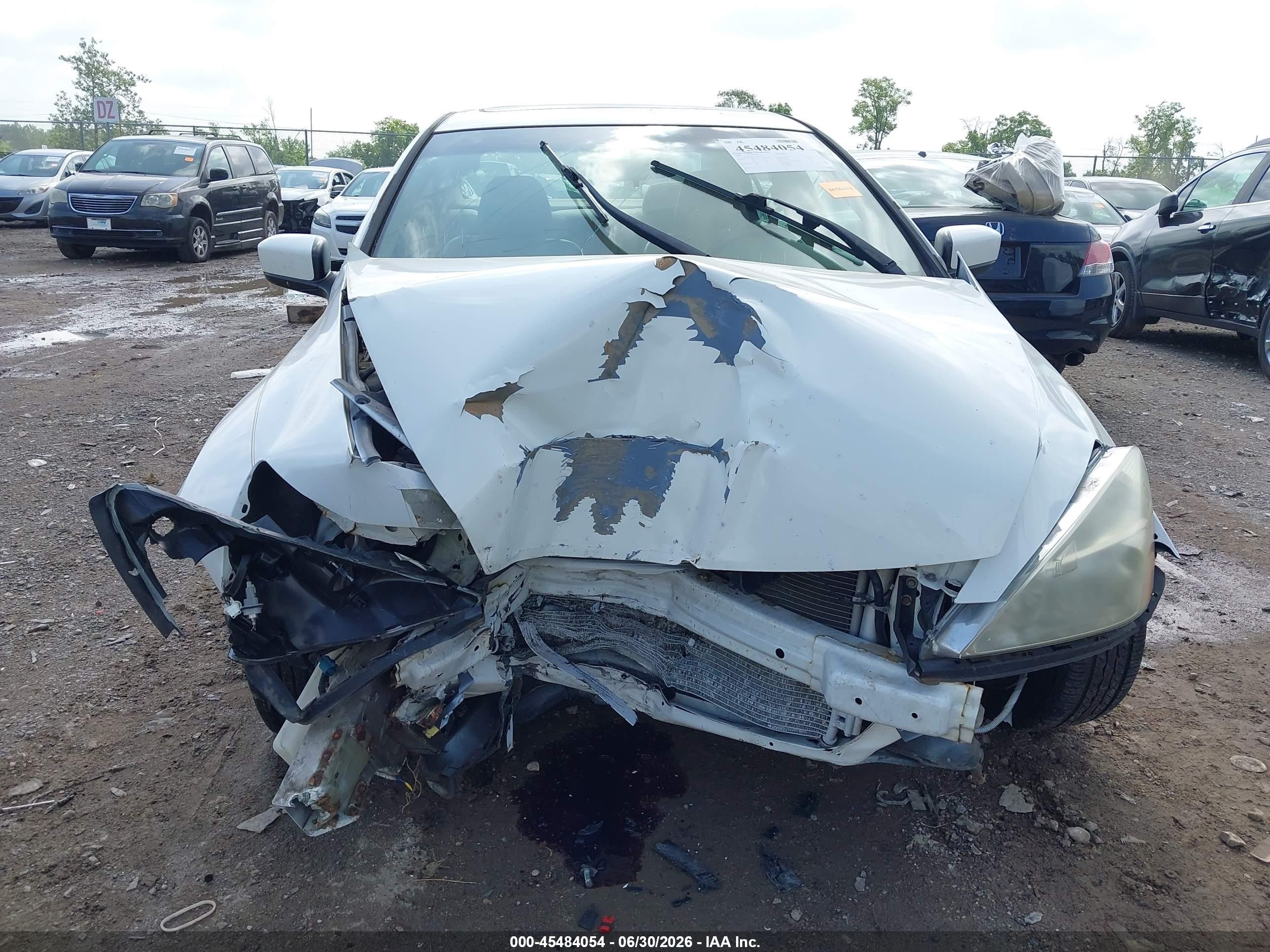 2006 Honda Accord 2.4 Ex White vin: 1HGCM56826A140776