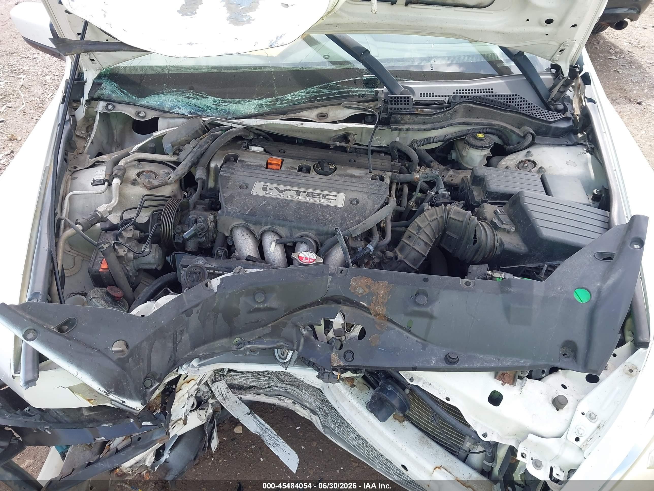 2006 Honda Accord 2.4 Ex White vin: 1HGCM56826A140776