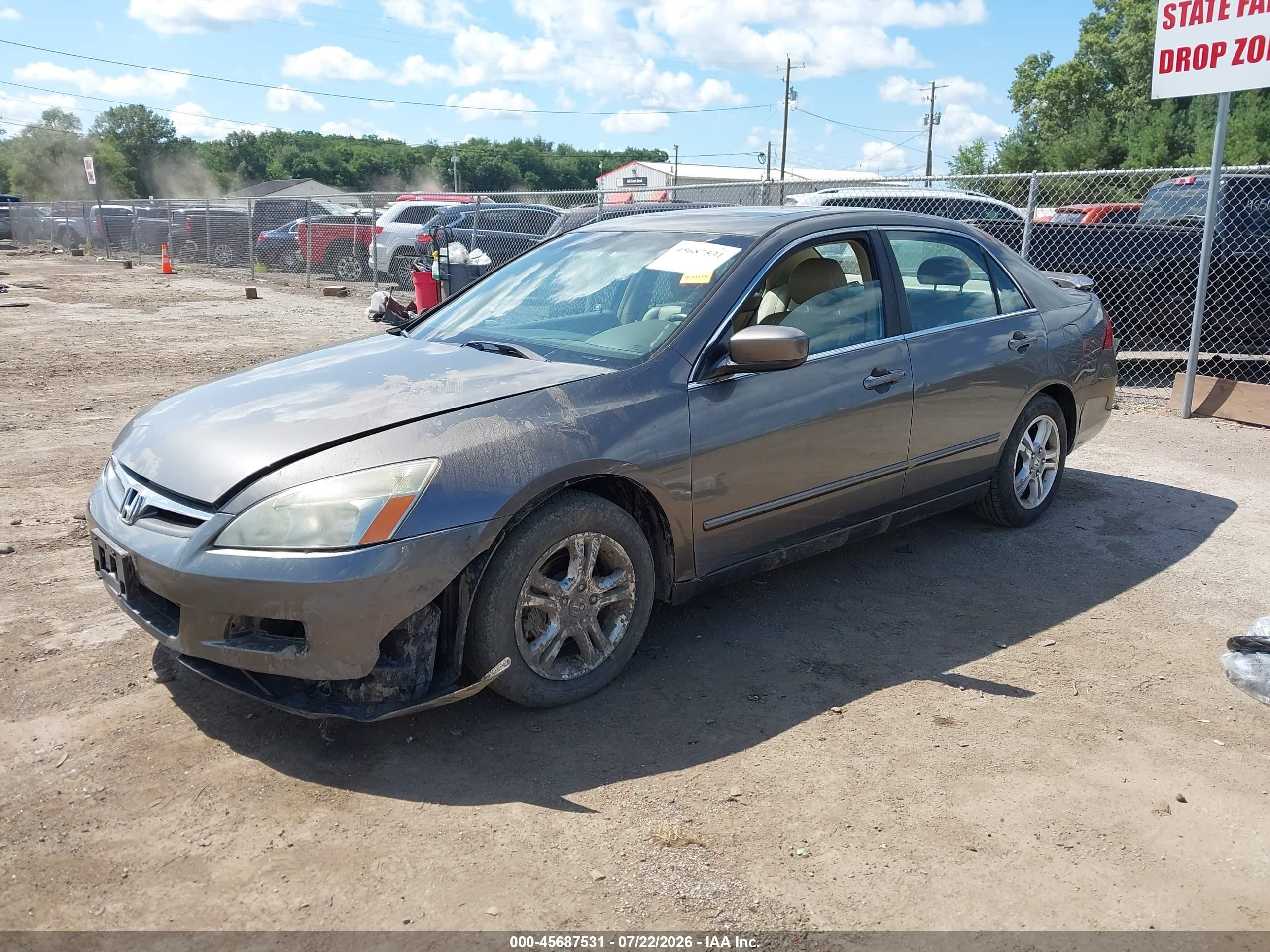 2006 Honda Accord 2.4 Ex Gray vin: 1HGCM56826A151874
