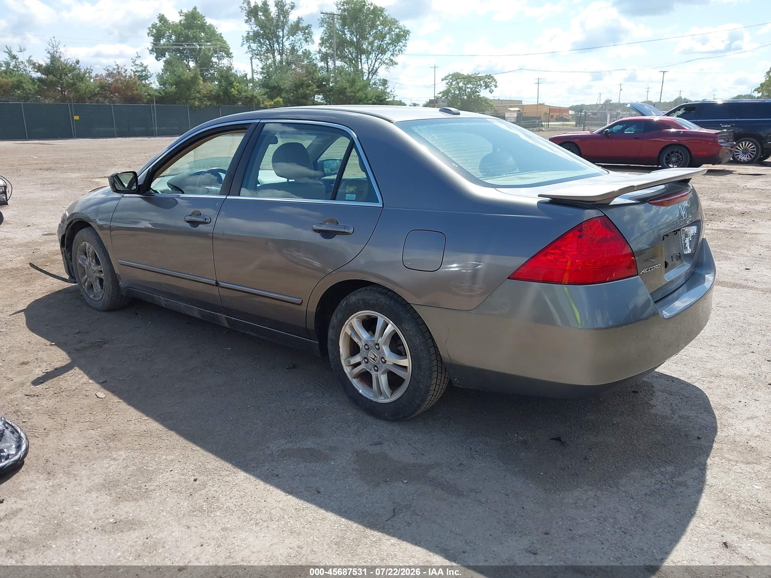 2006 Honda Accord 2.4 Ex Gray vin: 1HGCM56826A151874
