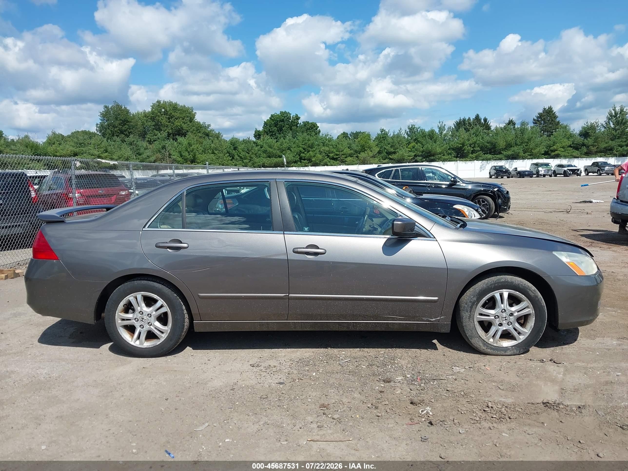 2006 Honda Accord 2.4 Ex Gray vin: 1HGCM56826A151874