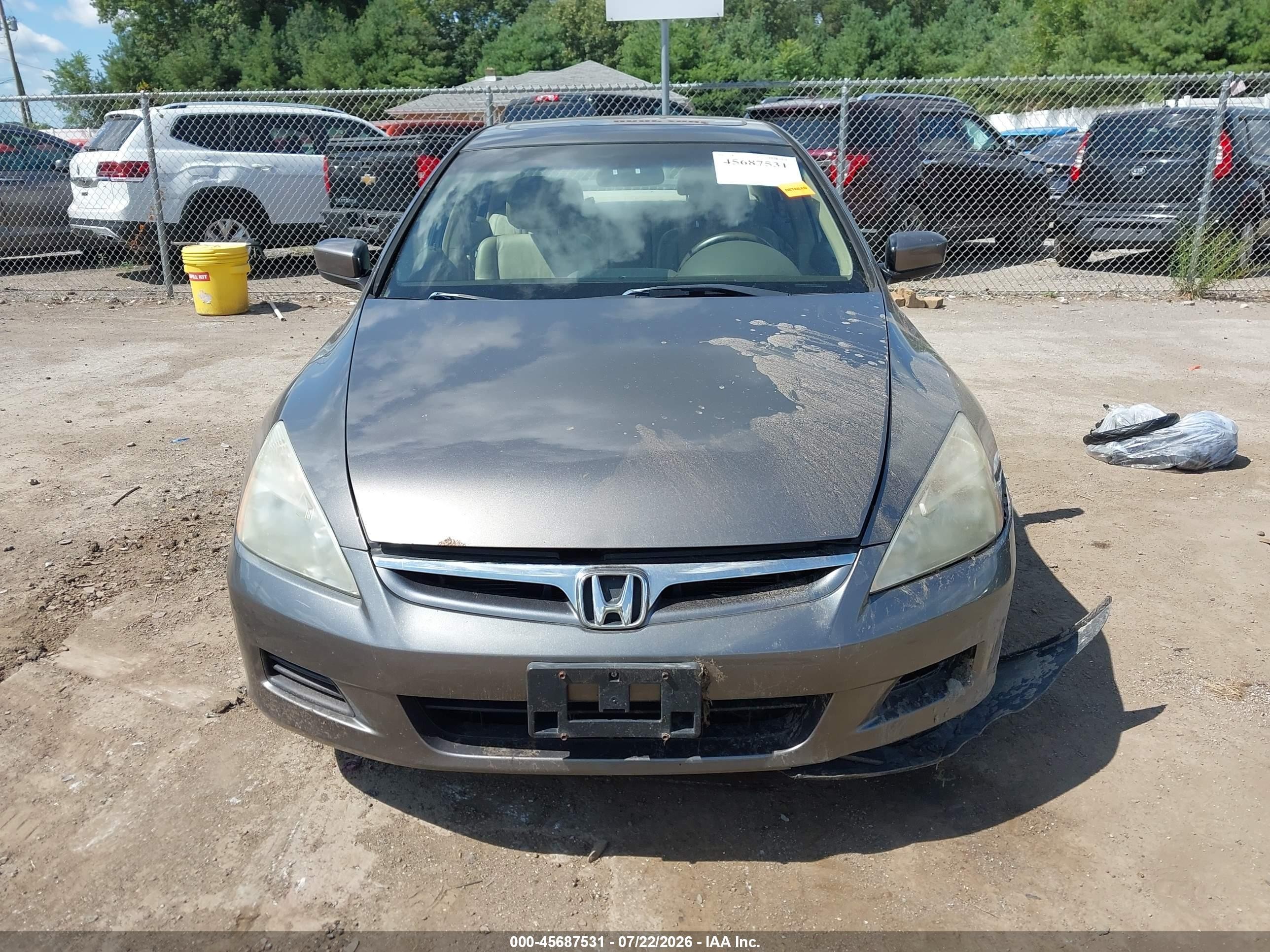 2006 Honda Accord 2.4 Ex Gray vin: 1HGCM56826A151874