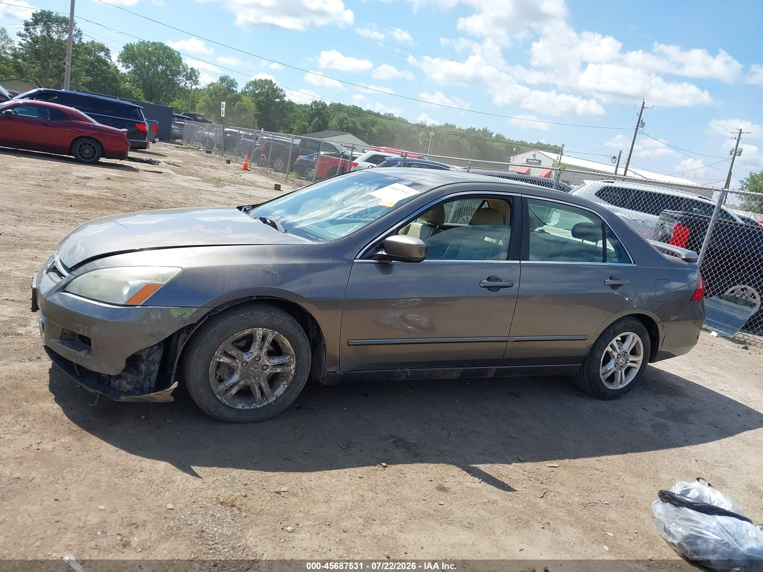 2006 Honda Accord 2.4 Ex Gray vin: 1HGCM56826A151874
