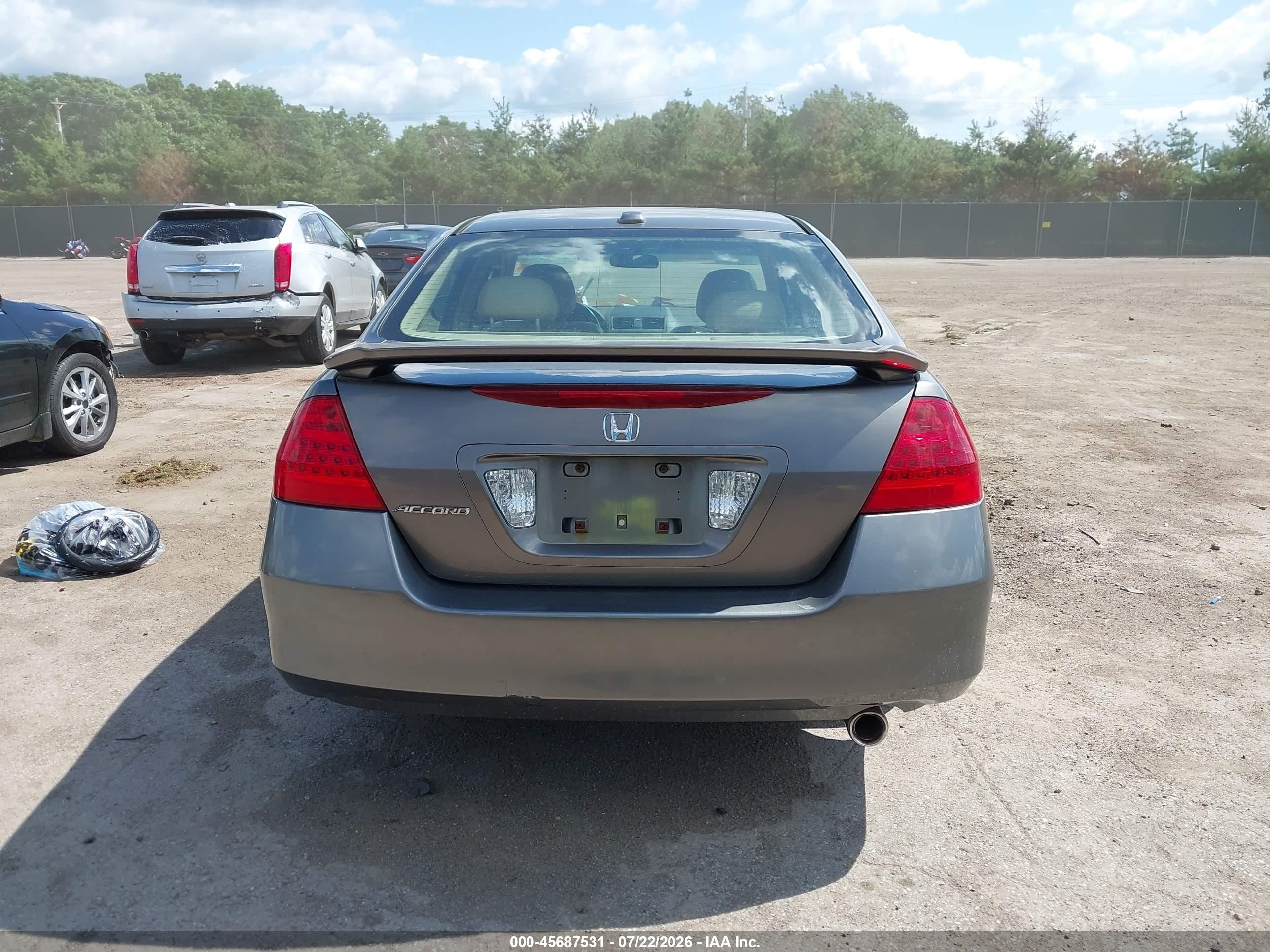 2006 Honda Accord 2.4 Ex Gray vin: 1HGCM56826A151874