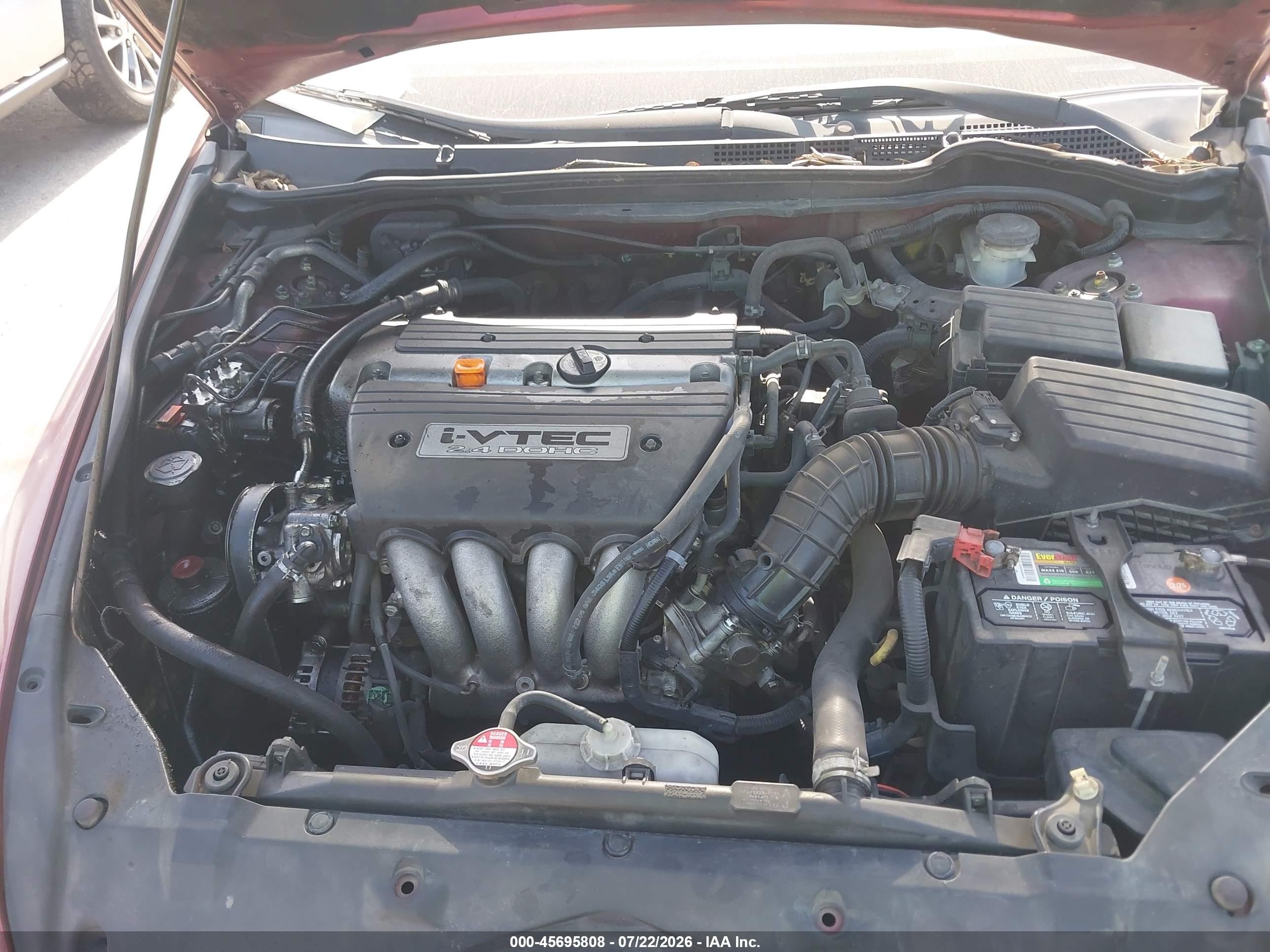 2006 Honda Accord 2.4 Ex Burgundy vin: 1HGCM56826A162793