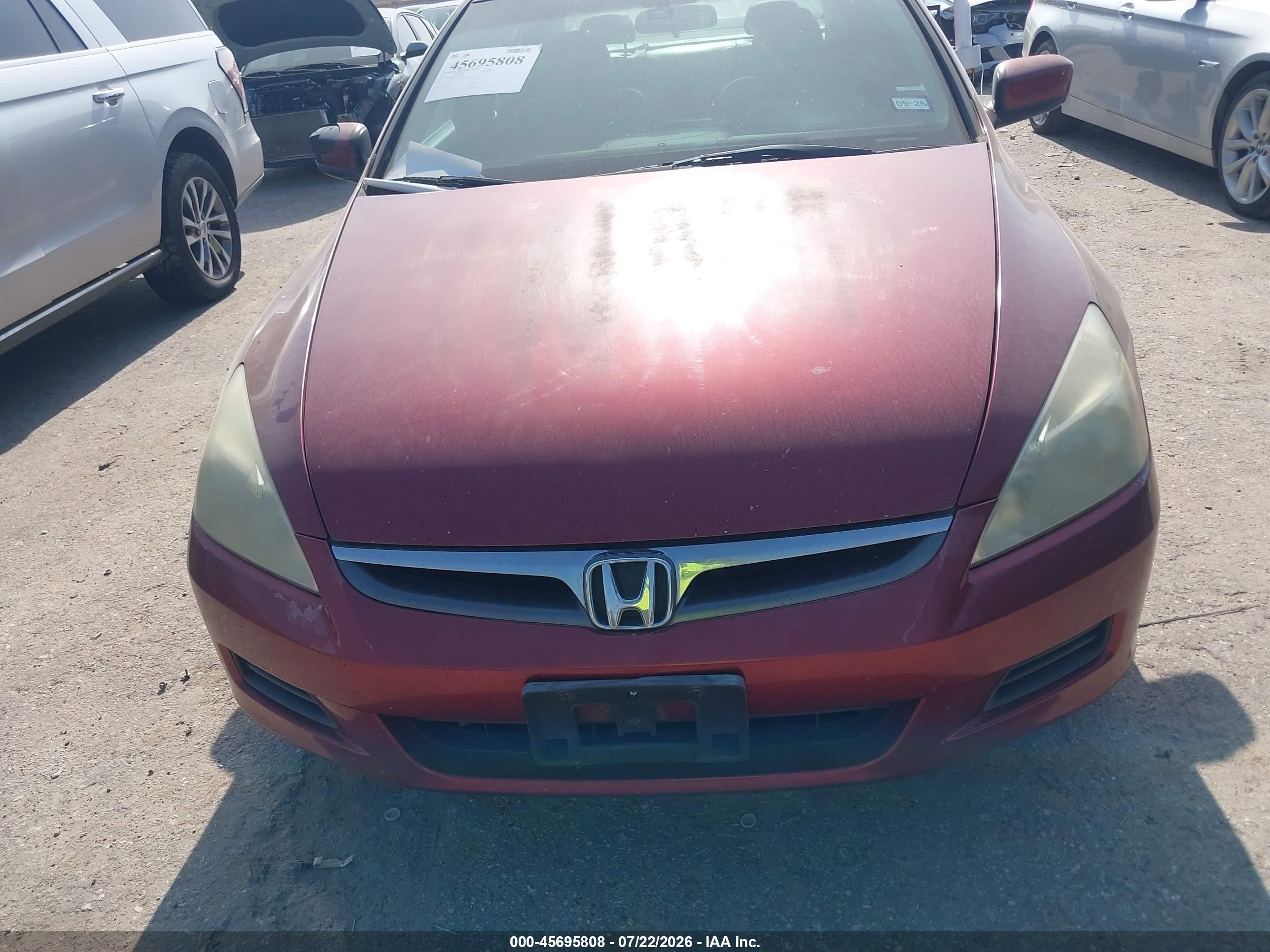 2006 Honda Accord 2.4 Ex Burgundy vin: 1HGCM56826A162793