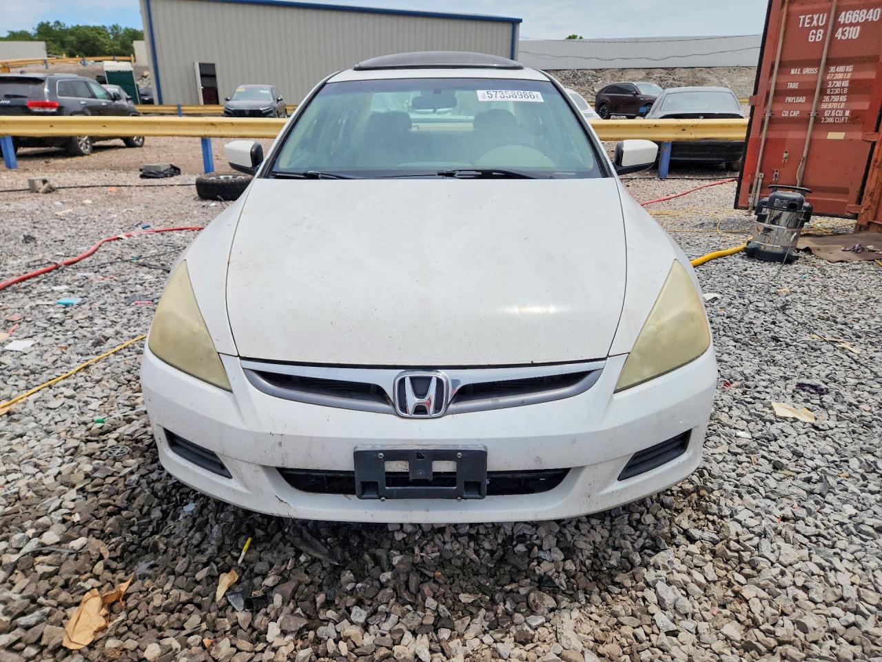 2007 Honda Accord Ex White vin: 1HGCM56827A035804