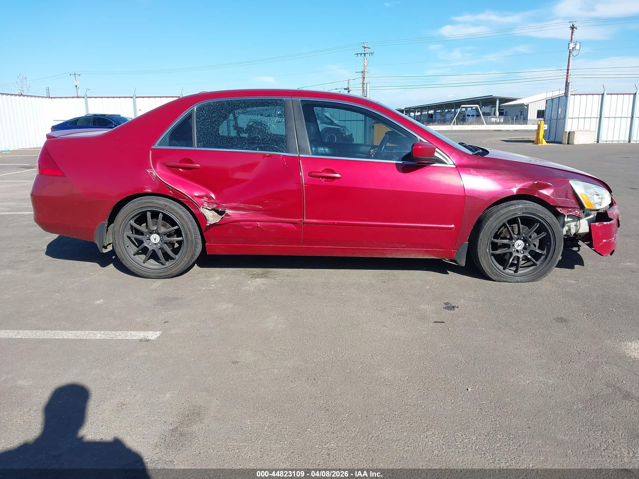 2007 Honda Accord 2.4 Ex Red vin: 1HGCM56827A086400