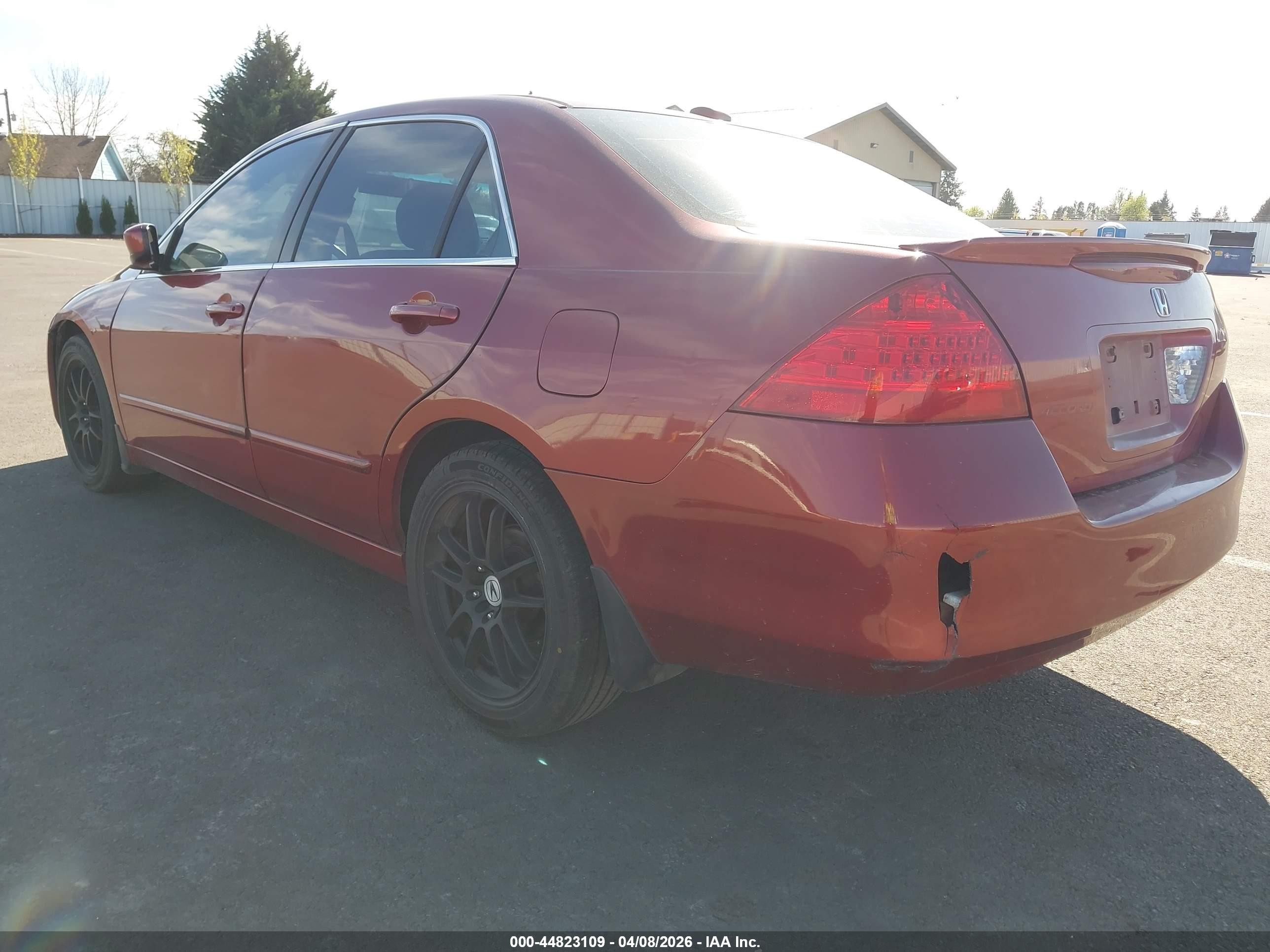 2007 Honda Accord 2.4 Ex Red vin: 1HGCM56827A086400