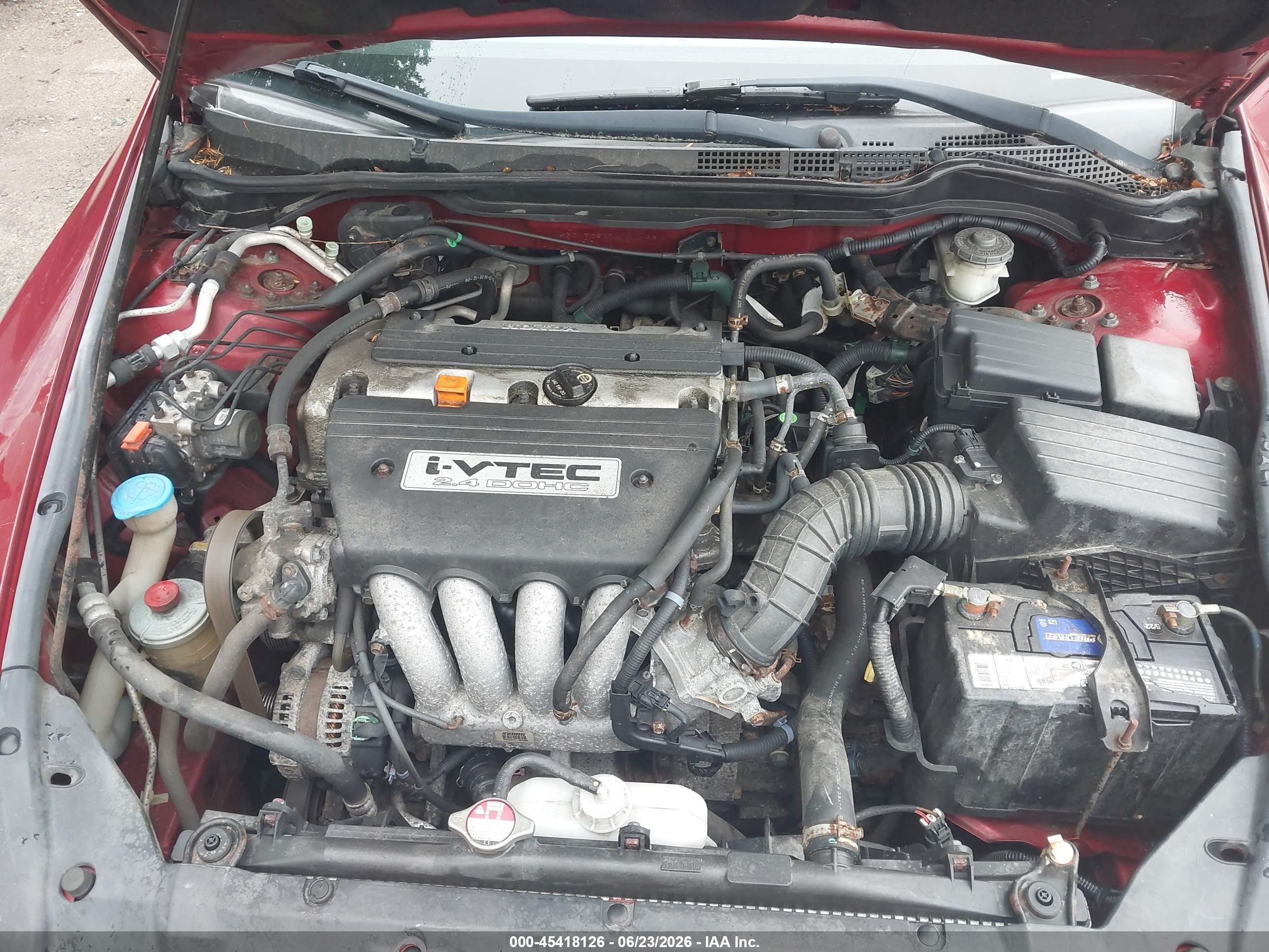 2007 Honda Accord 2.4 Ex Red vin: 1HGCM56827A107438