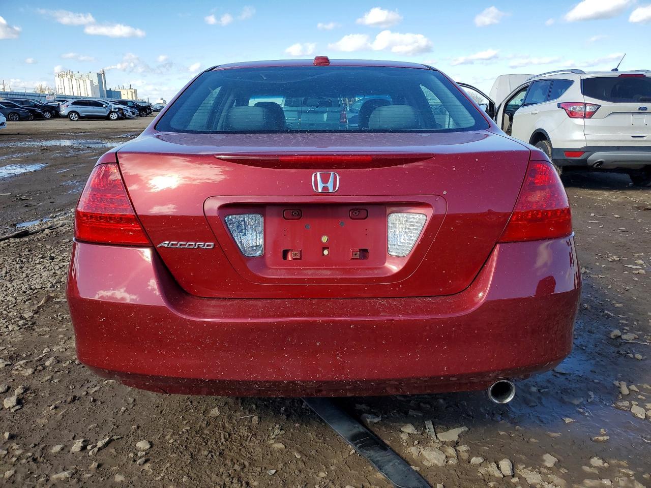 2007 Honda Accord Ex Красный vin: 1HGCM56827A125793