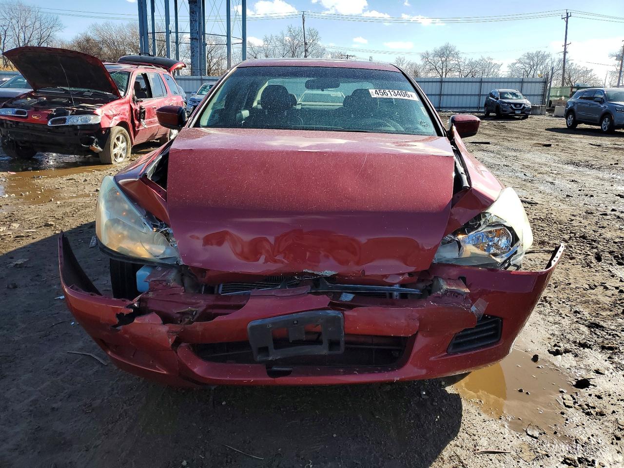 2007 Honda Accord Ex Красный vin: 1HGCM56827A125793
