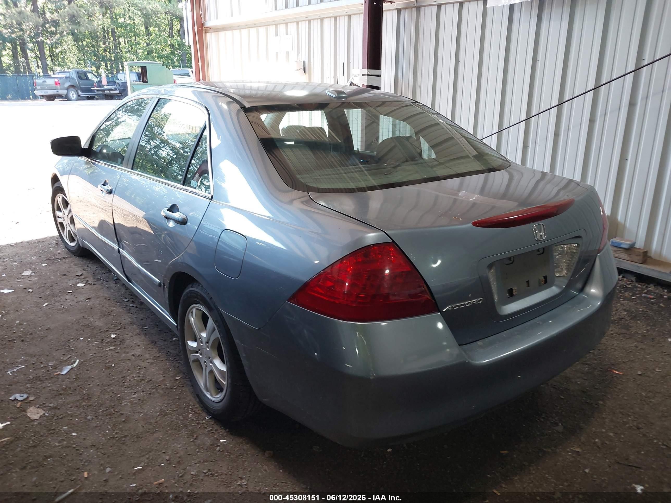 2007 Honda Accord 2.4 Ex Синий vin: 1HGCM56827A127835