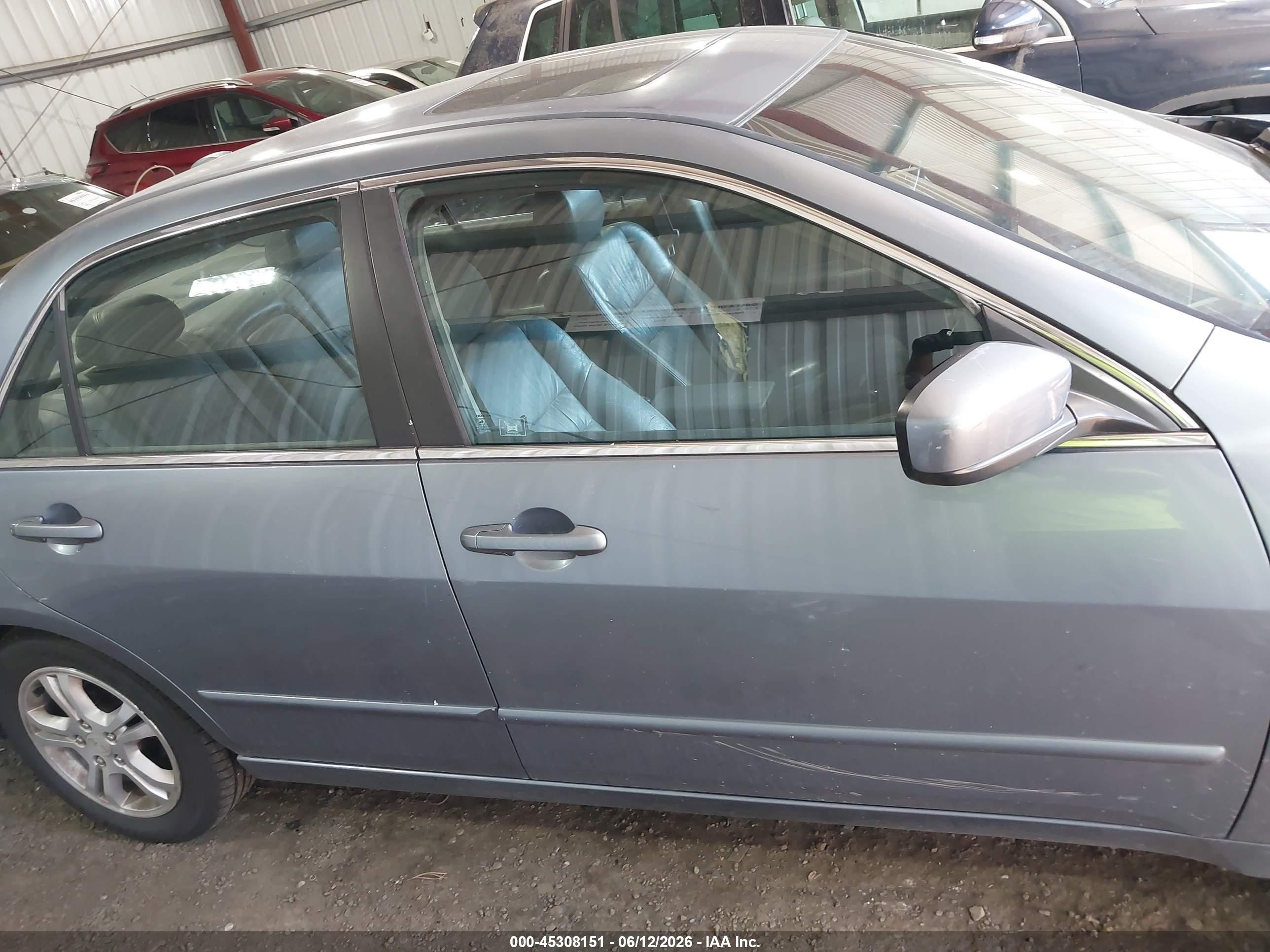 2007 Honda Accord 2.4 Ex Синий vin: 1HGCM56827A127835
