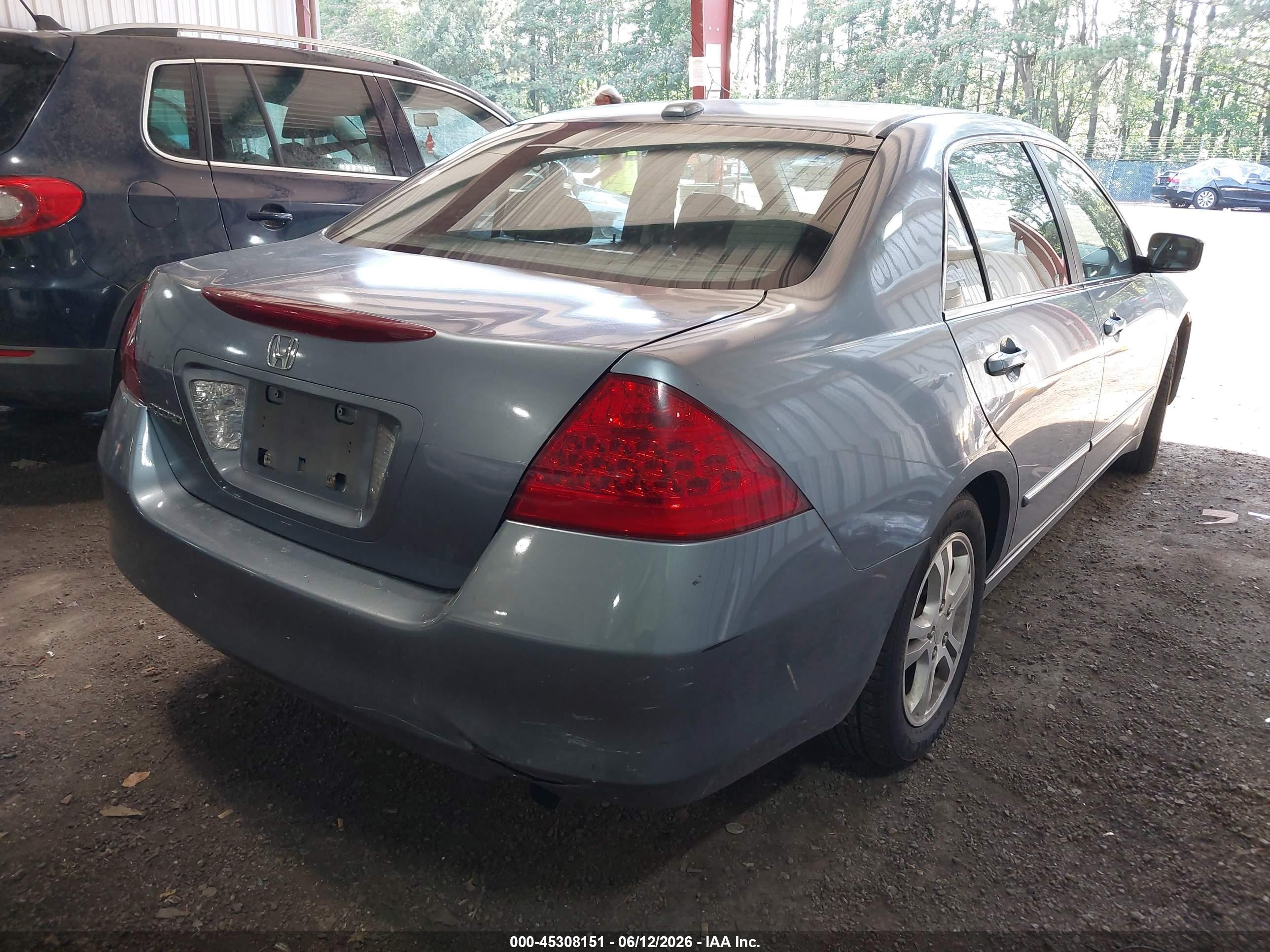 2007 Honda Accord 2.4 Ex Синий vin: 1HGCM56827A127835