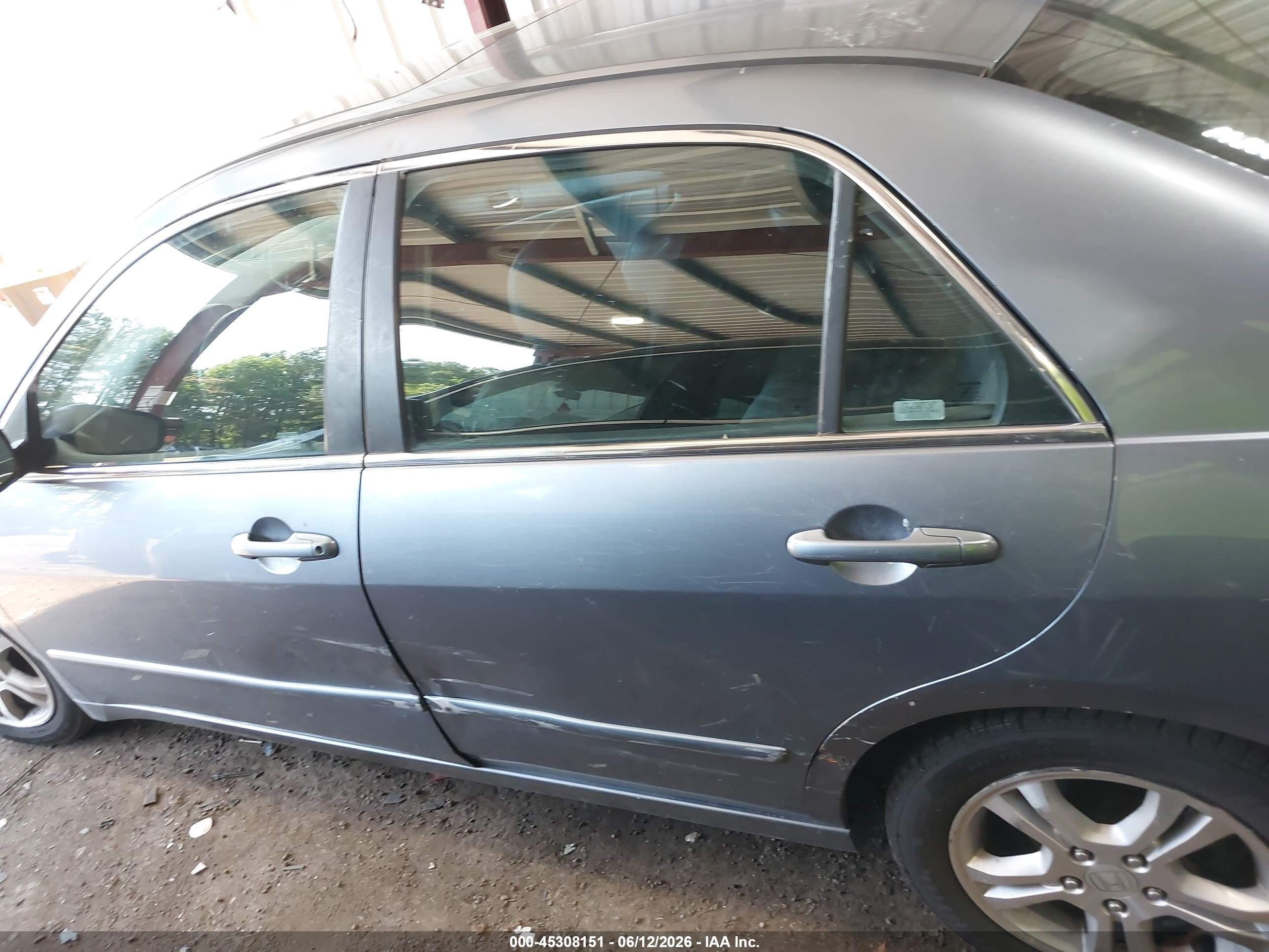 2007 Honda Accord 2.4 Ex Синий vin: 1HGCM56827A127835